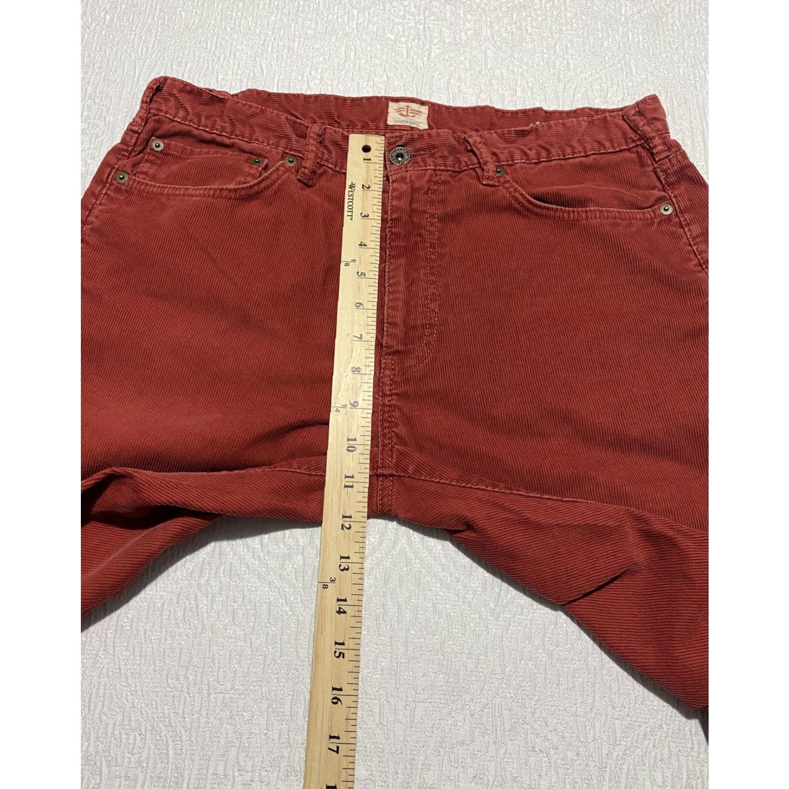 Dockers Dockers Pants Mens 34x32 Red Straight Fit Corduroy Classic Casual Pockets Mens Regular Style Chino Pocket Jeans Size US 34 / EU 50 - 7 Thumbnail