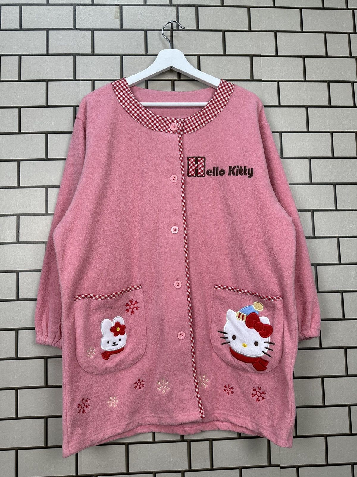 Sanrio Hello Kitty Button Up Fleece Sweater/Cardigan