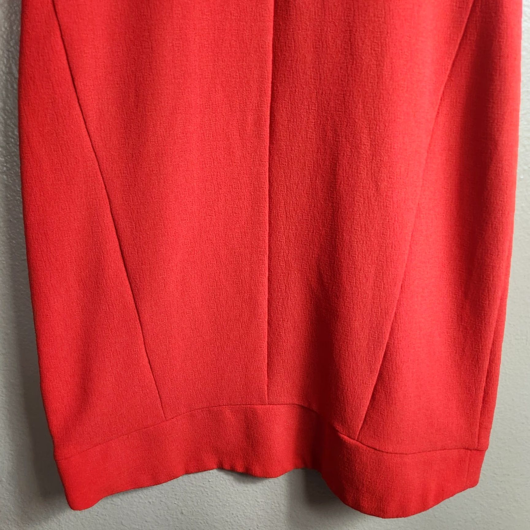 Topshop Topshop Womens |US 6| Tomato Red Orange Crepe Short Sleeve Mini Shift Dress NWT Size 28" / US 6 / IT 42 - 7 Thumbnail