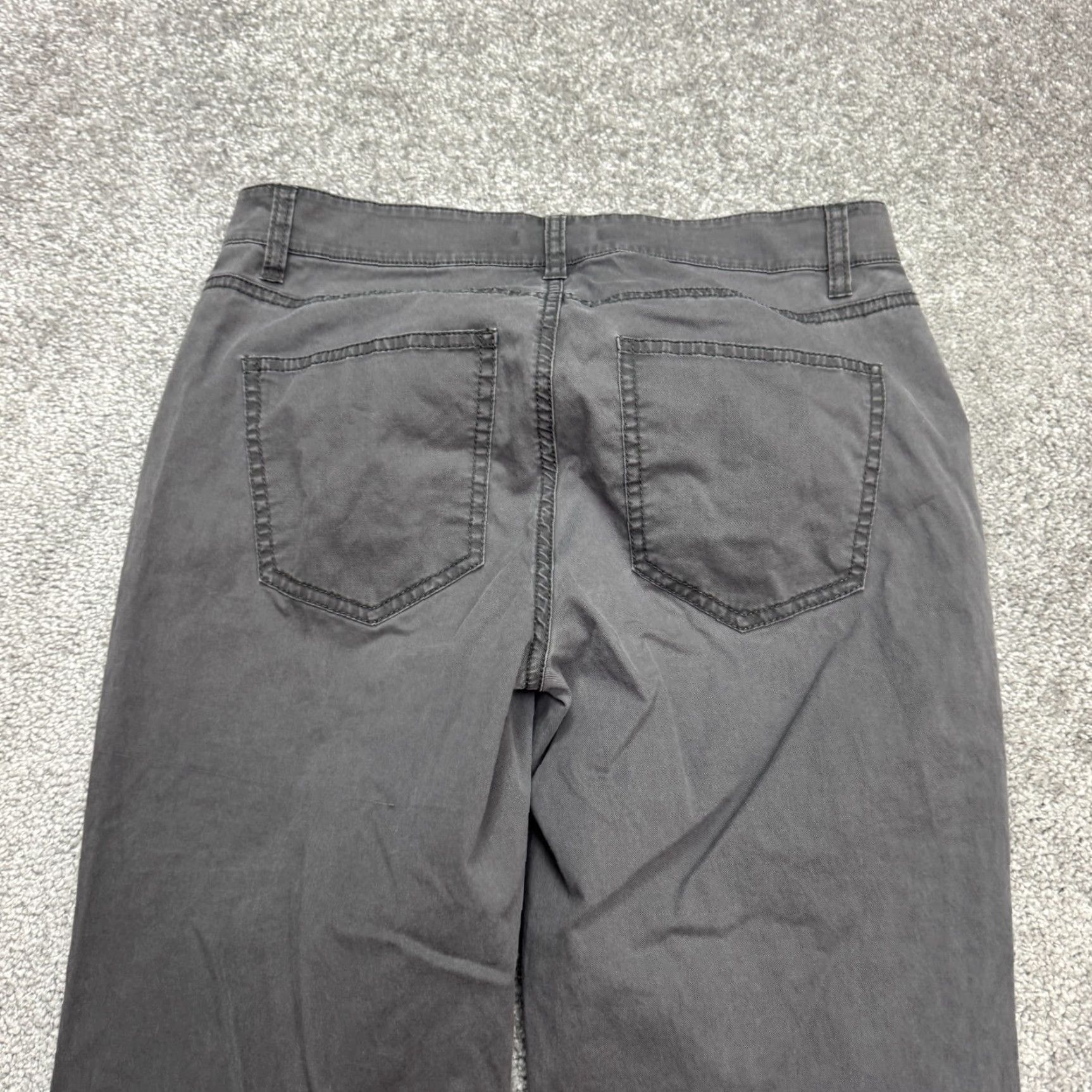 Eileen Fisher Eileen Fisher Gray Organic Cotton Straight Leg Pants Womens 2 Mid Rise Casual Size 26" / US 2 / IT 38 - 5 Thumbnail