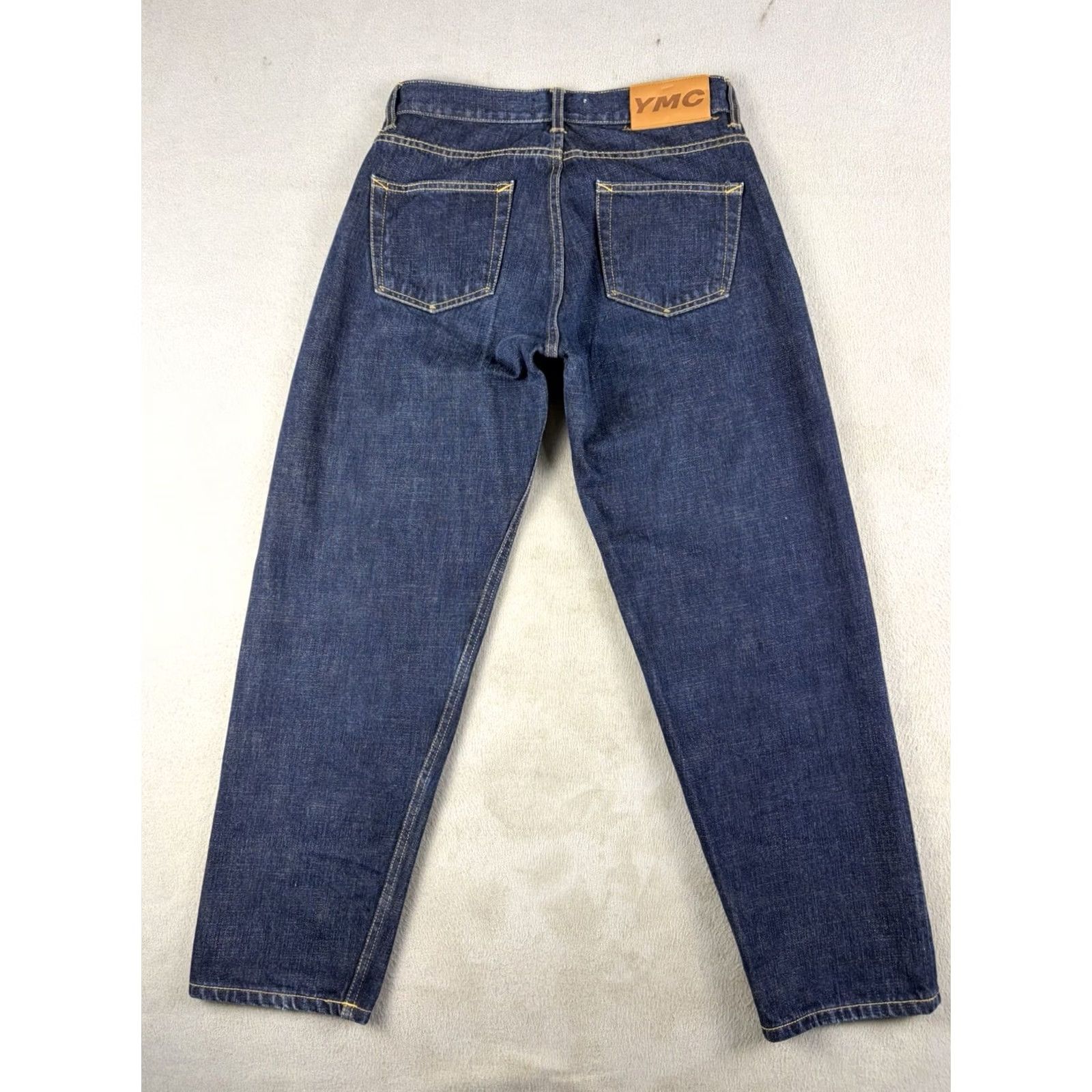 YMC YMC Jeans Women XS 28x26 Blue Denim Cotton Selvedge Dark Straight Relaxed Pocket Button Zip 1990s Portugal Size 26" / US 2 / IT 38 - 5 Thumbnail