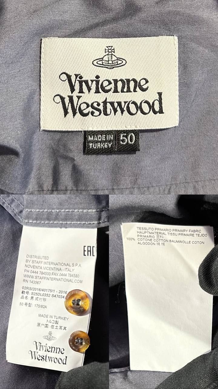 Vivienne Westwood Vivienne Westwood Shirt Buttons Up Long Sleeve logo Size US L / EU 52-54 / 3 - 10 Thumbnail