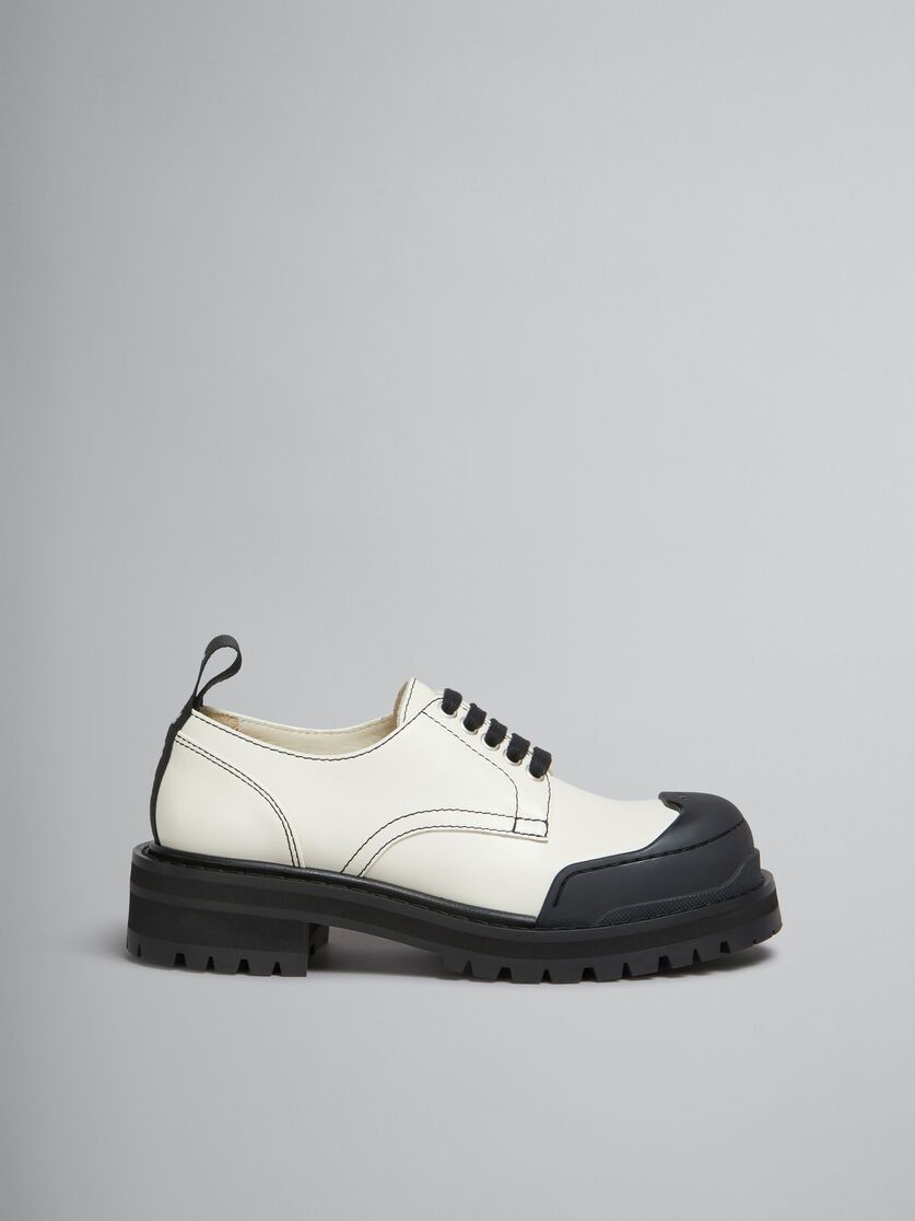 Marni o1f1d3z1025 Dada Army Derby Shoes in White/Black Size US 7 / IT 37 - 1 Thumbnail