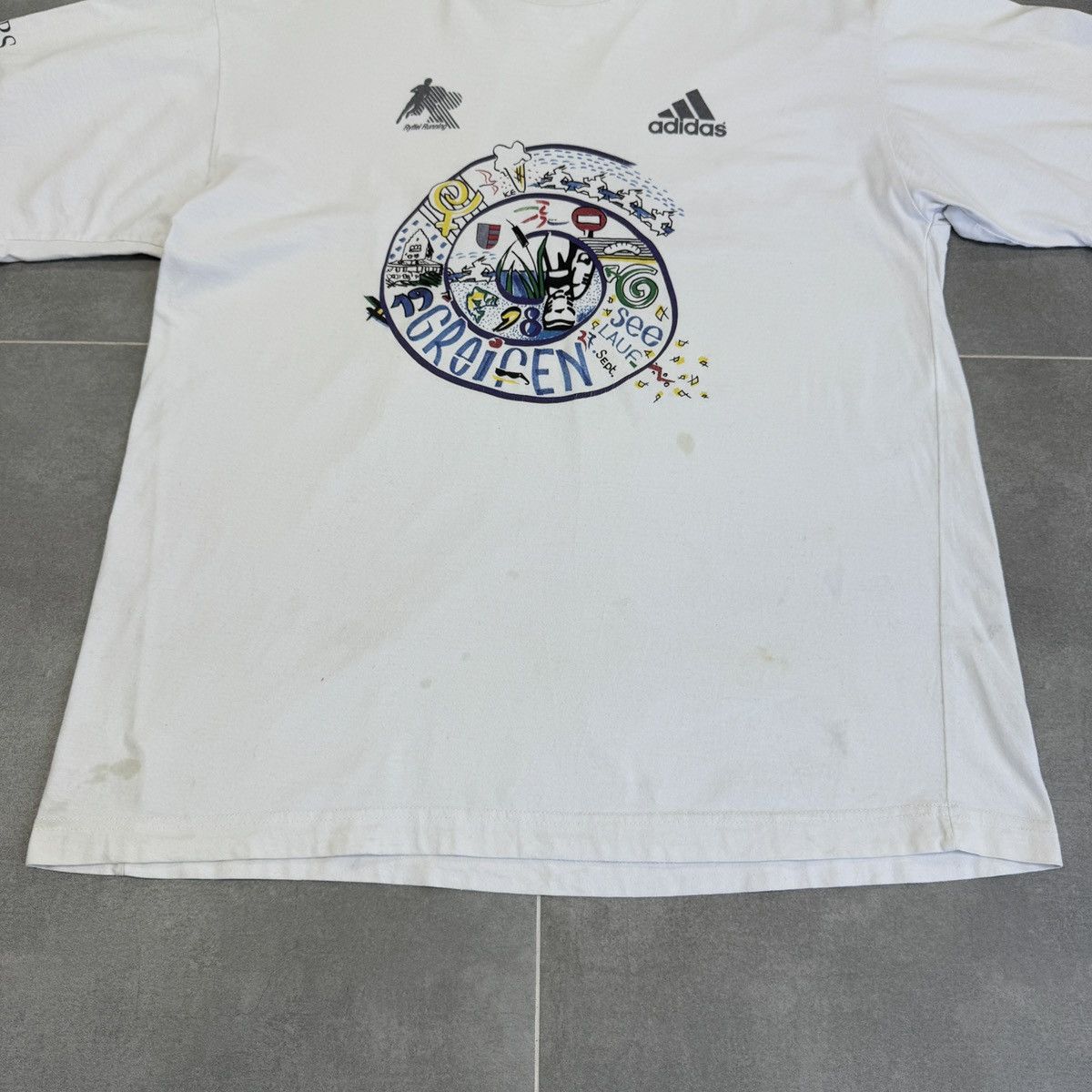 Adidas × Vintage Vintage Adidas Ryffel Running Greifenseelauf T-Shirt Size M Size US M / EU 48-50 / 2 - 6 Thumbnail