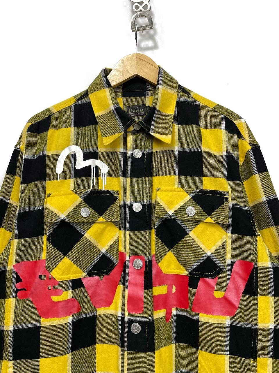 Evisu Evisu x Sfera Ebbasta Oversized Check Shirt – Size M Size US M / EU 48-50 / 2 - 2 Thumbnail