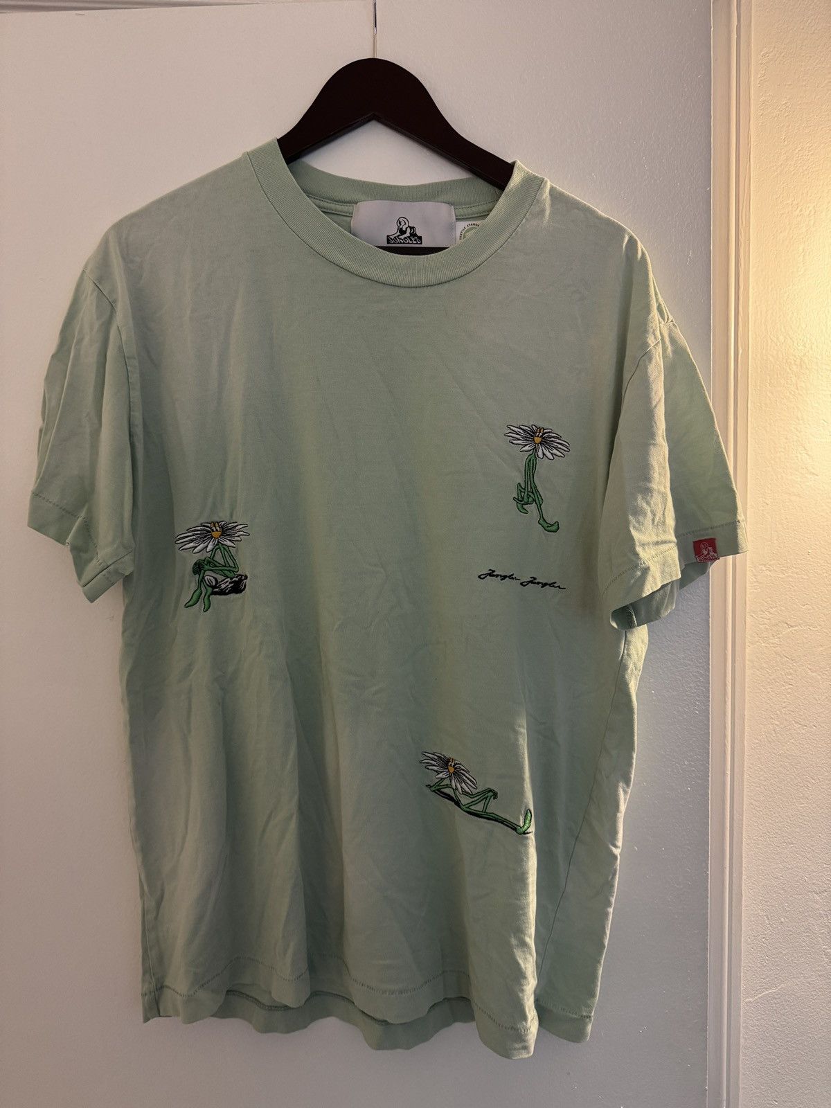 Jungles Jungles light green embroidered t shirt Size US L / EU 52-54 / 3 - 2 Thumbnail