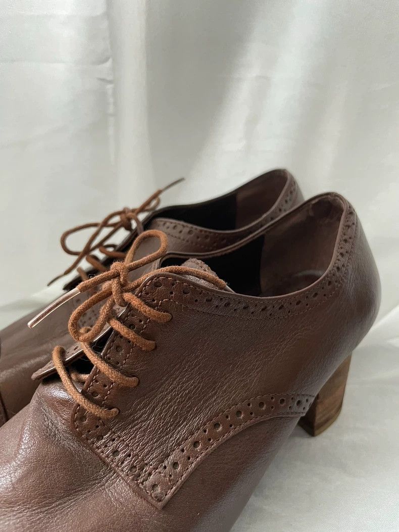 Junya Watanabe Junya Watanabe Medieval Women's Brown High Heeled Oxford Sh Size US 4.5 / IT 34.5 - 4 Thumbnail