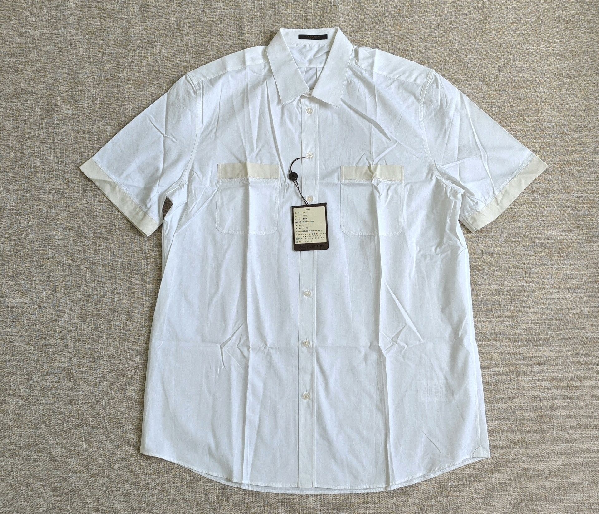 Louis Vuitton Louis Vuitton Men's Short-Sleeve Cotton Shirt Size US XXL / EU 58 / 5 - 1 Thumbnail