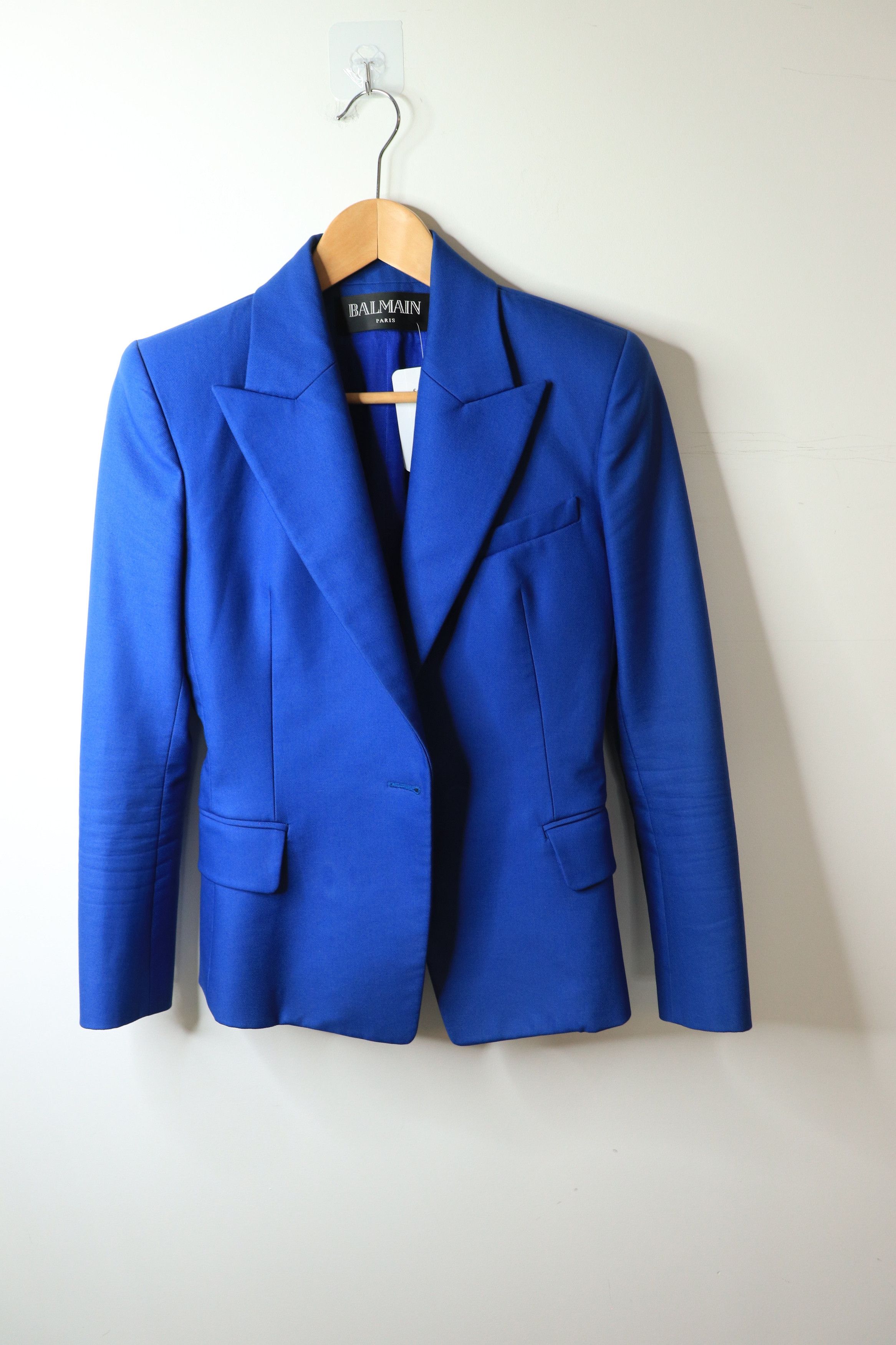 Balmain Blue single-breasted blazer - UK 12 Size M / US 6-8 / IT 42-44 - 1 Thumbnail