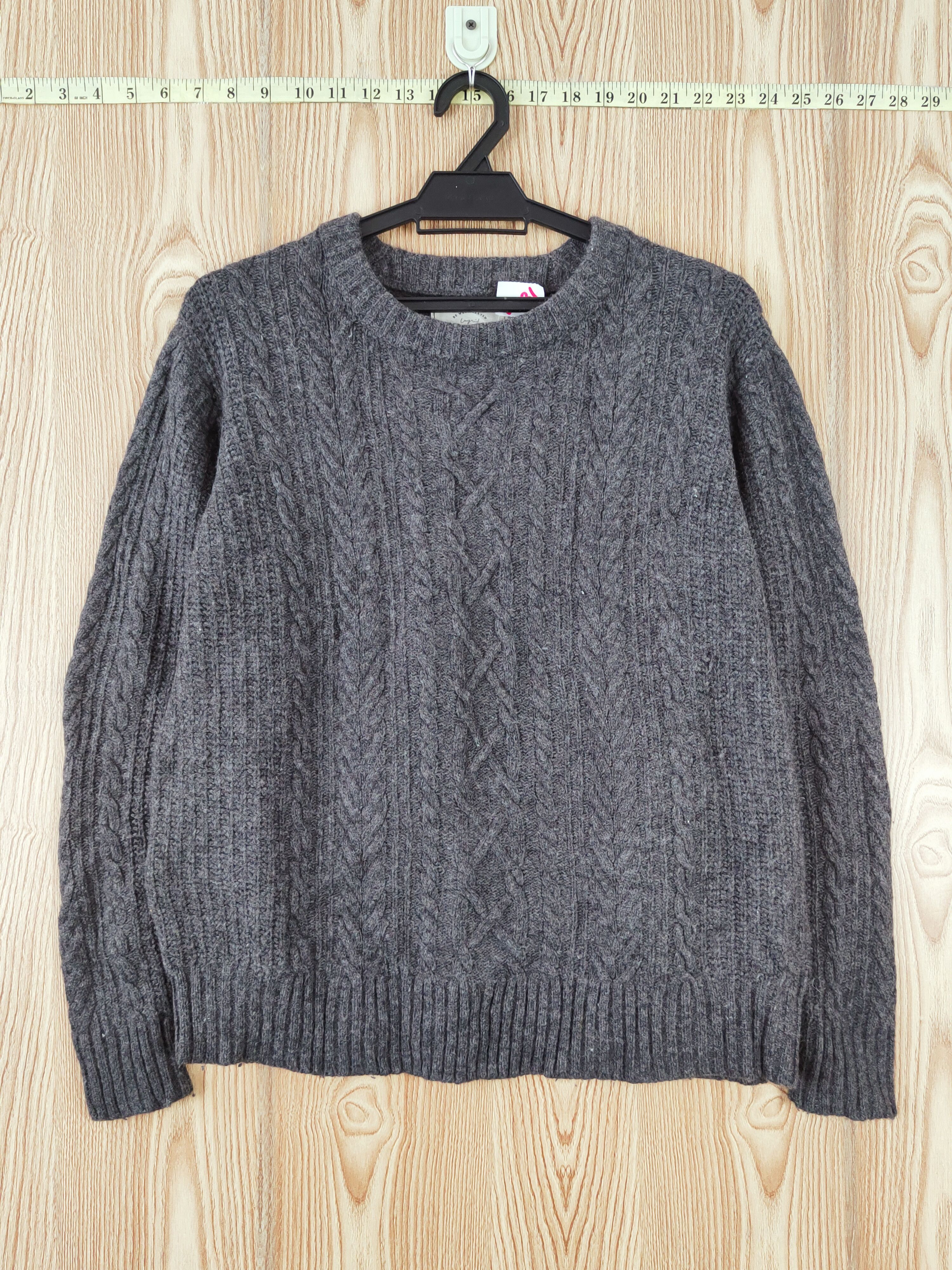 Aran Isles Knitwear × Japanese Brand × Vintage Ungrid Black Knitwear Sweatshirts #W831 Size US M / EU 48-50 / 2 - 1 Thumbnail