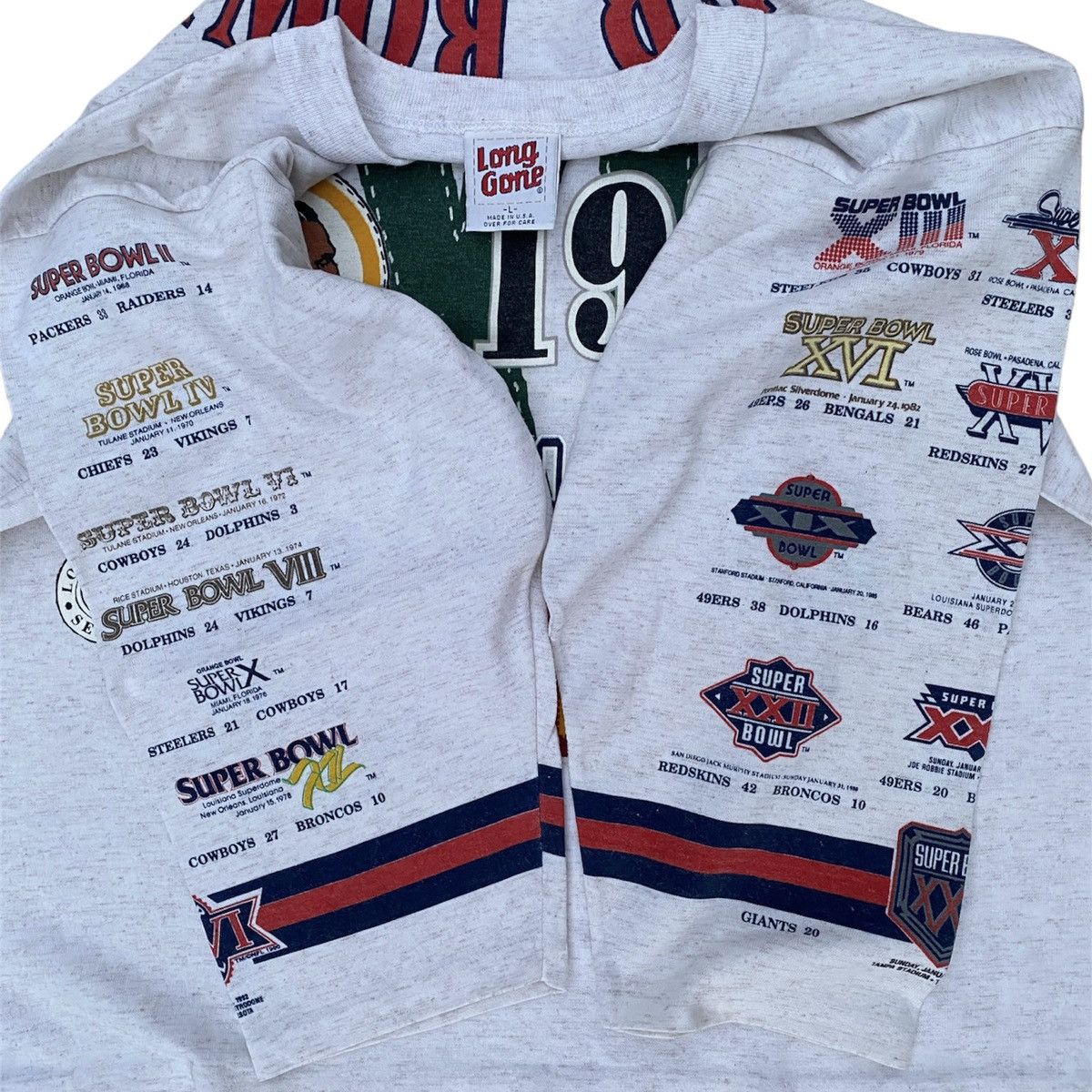NFL Vintage 90s Long gone Super bowl Redskins tee Size US L / EU 52-54 / 3 - 9 Thumbnail