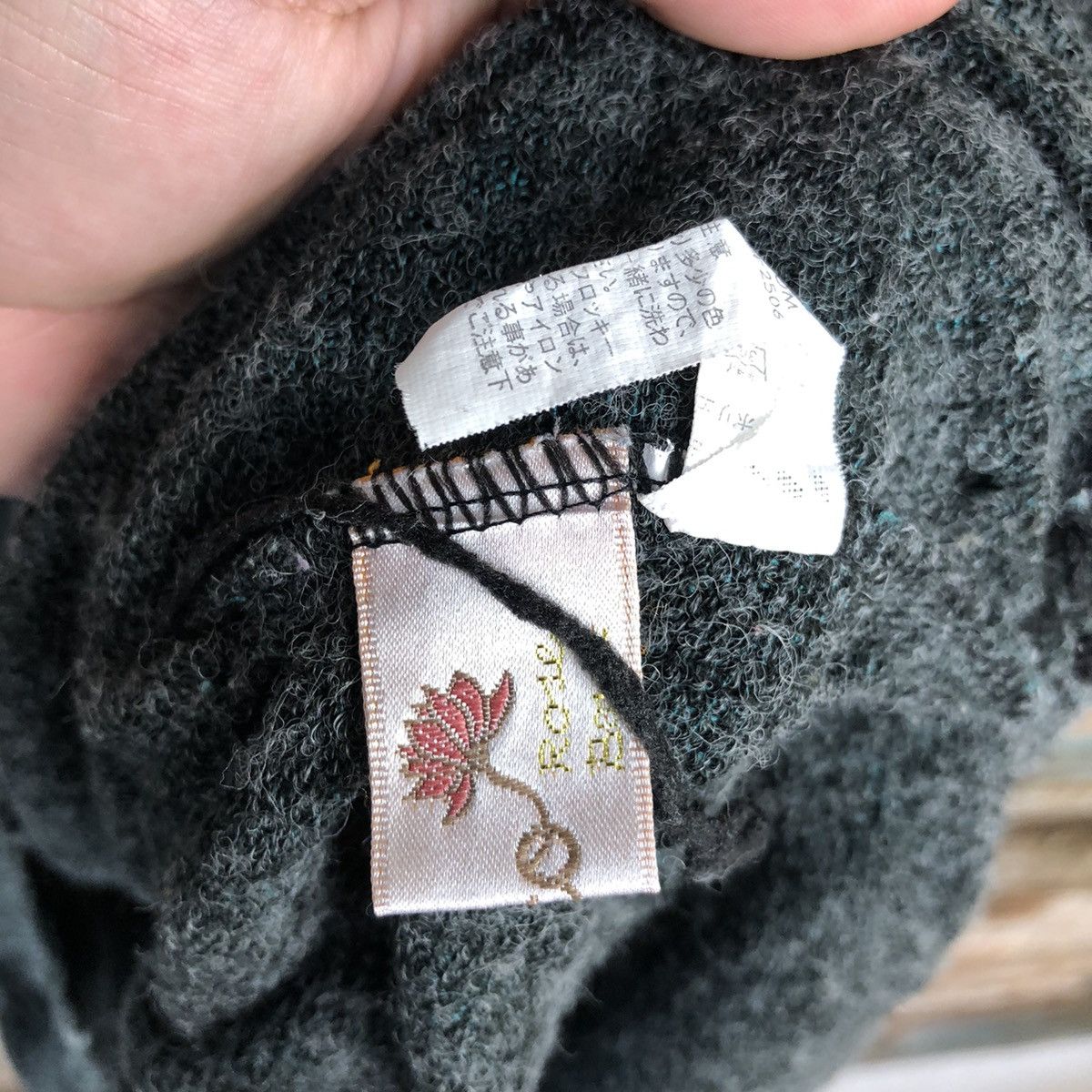 Homespun Knitwear Rose Bowl Grey Knitwear vintage #A1605 Size M / US 6-8 / IT 42-44 - 9 Thumbnail