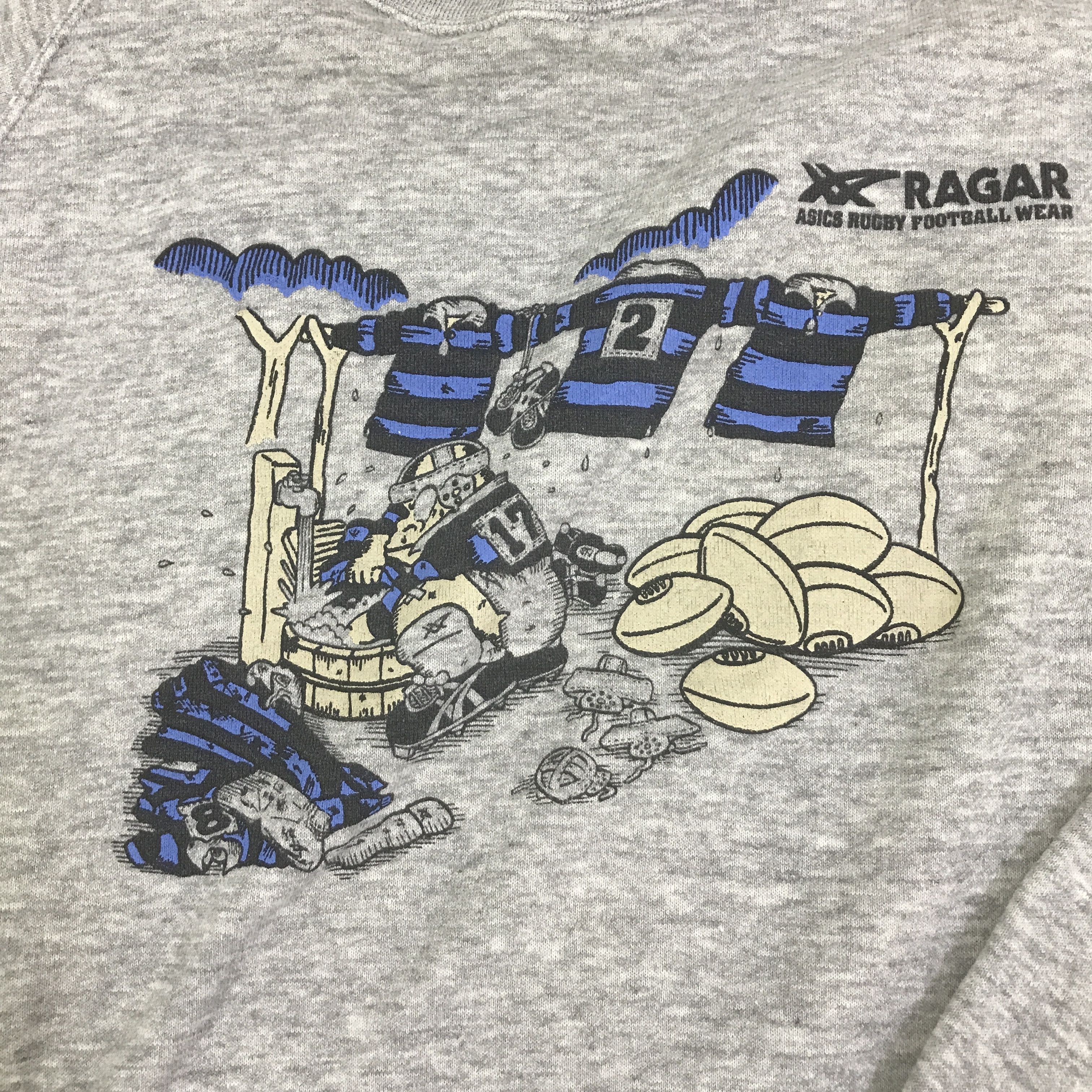 Japanese Brand VTG ASICS RUGBY FOOTBALL WEAR SWEATSHIRT K126B18 Size US L / EU 52-54 / 3 - 10 Thumbnail