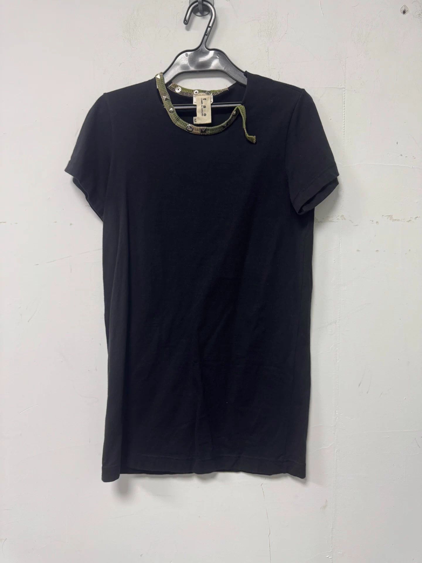 Comme des Garcons COMME des GARÇONS TAO short tee M Black green neck metal Size M / US 6-8 / IT 42-44 - 1 Thumbnail