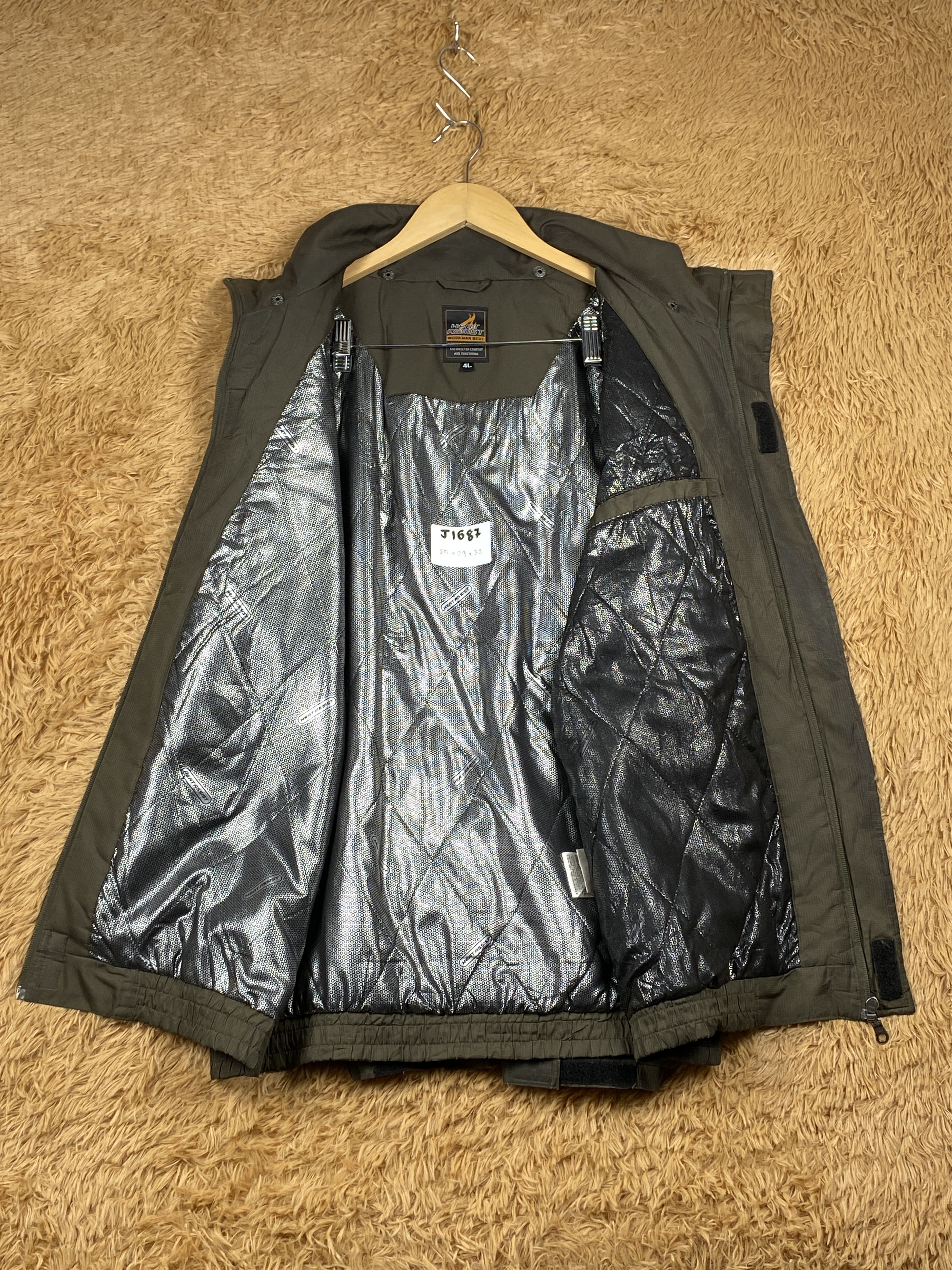 Japanese Brand Heat Assist Workers Zip Up Jacket J1687 Size US M / EU 48-50 / 2 - 6 Thumbnail