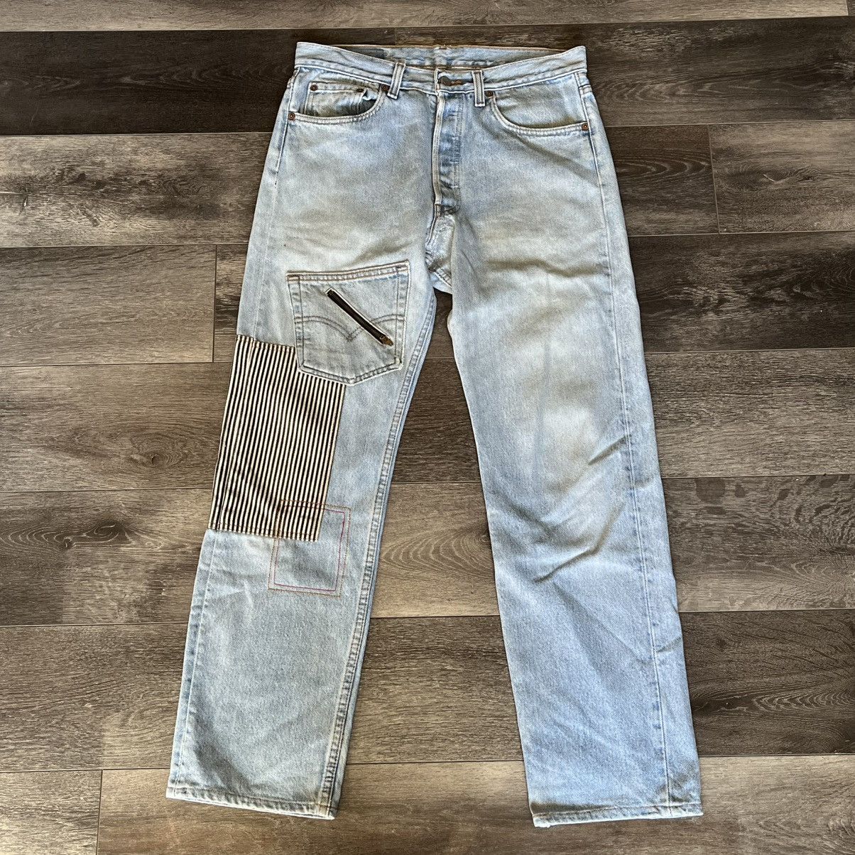 Levi's Vintage 1990s Levi’s Kalimera Reworked Patchwork Jeans 32x30 Size US 32 / EU 48 - 2 Thumbnail