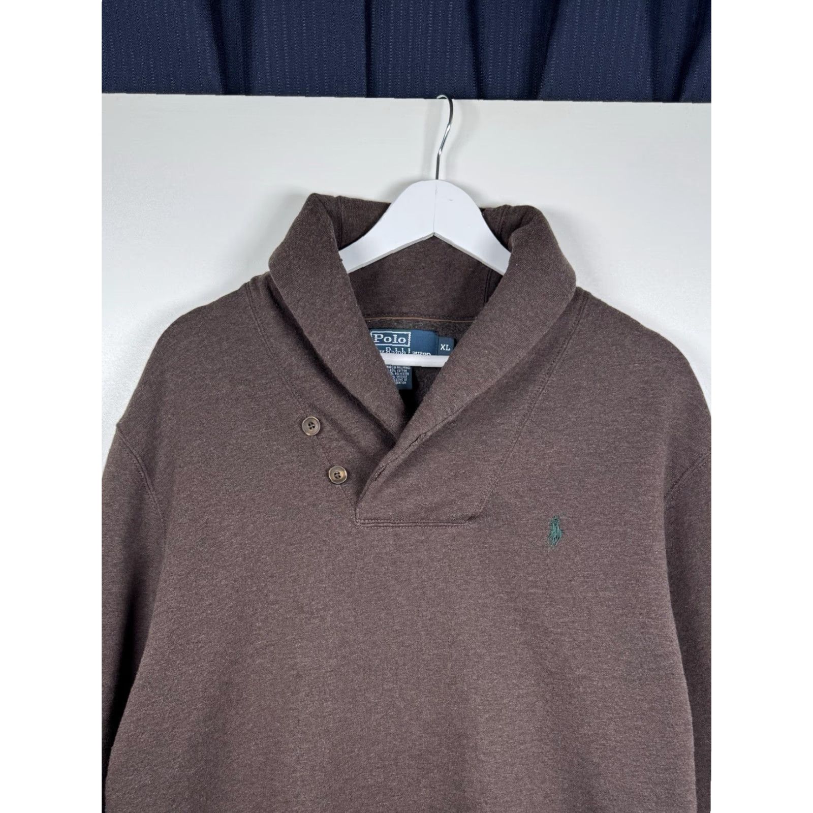 Ralph Lauren VINTAGE Ralph Lauren Shawl Collar Pullover Sweater Elbow Patches Brown XL Men's Size US XL / EU 56 / 4 - 3 Thumbnail