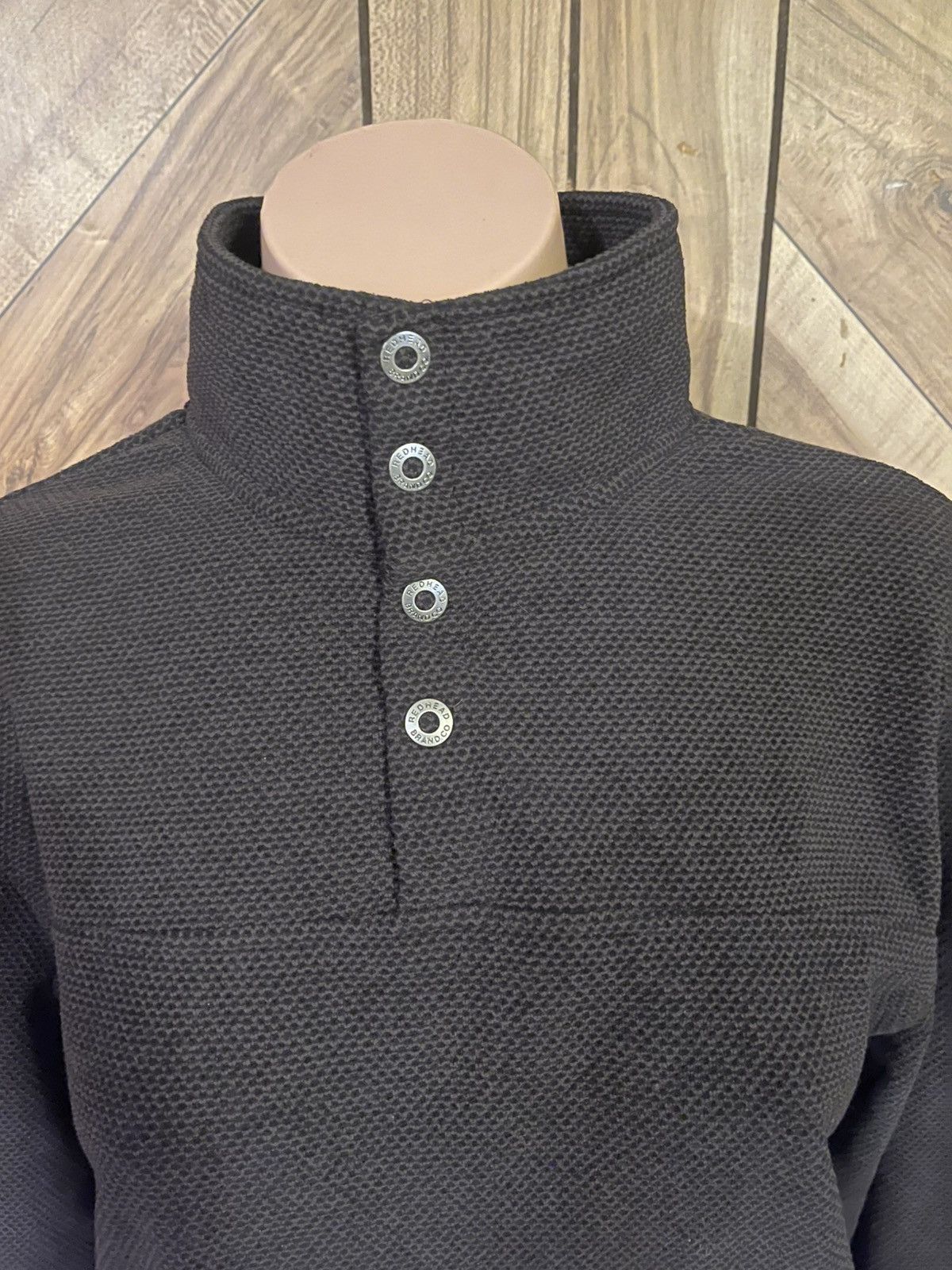 Redhead Red Head Brand Co Thermal Knit Small Black Long Sleeve Shirt Size US S / EU 44-46 / 1 - 3 Thumbnail