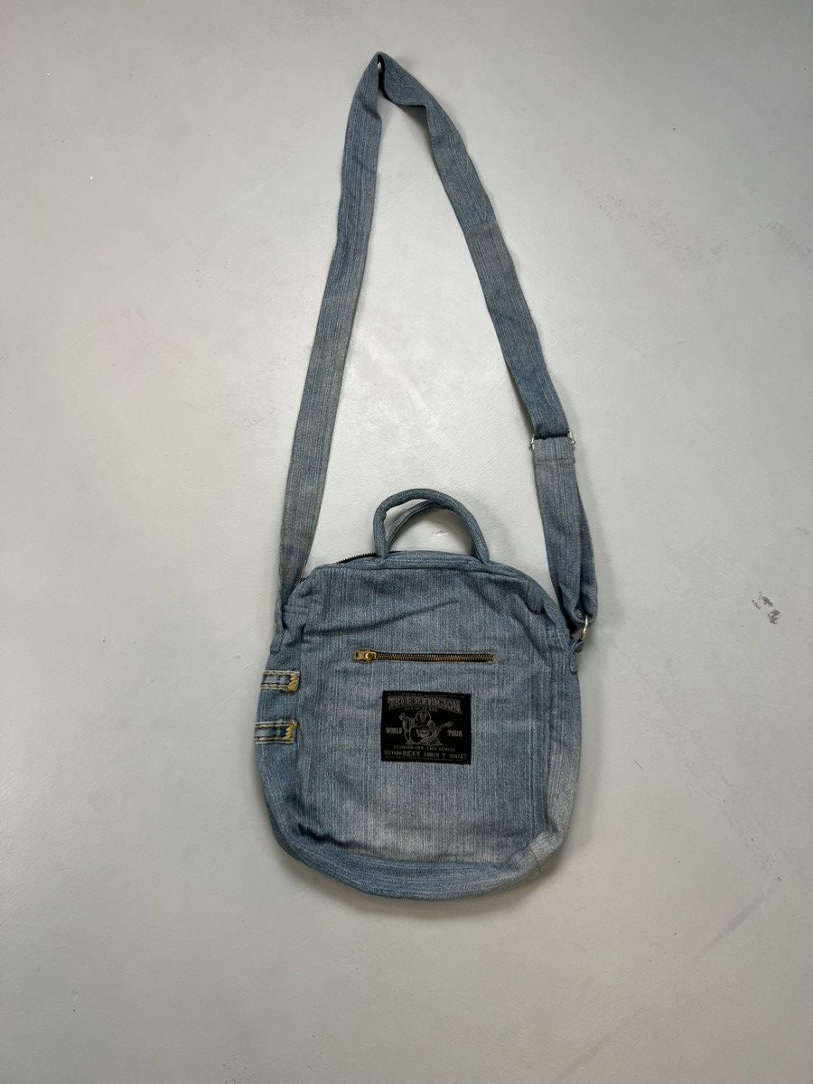 True Religion 10f1 true religion denim upcycle made side bag Size ONE SIZE - 3 Thumbnail