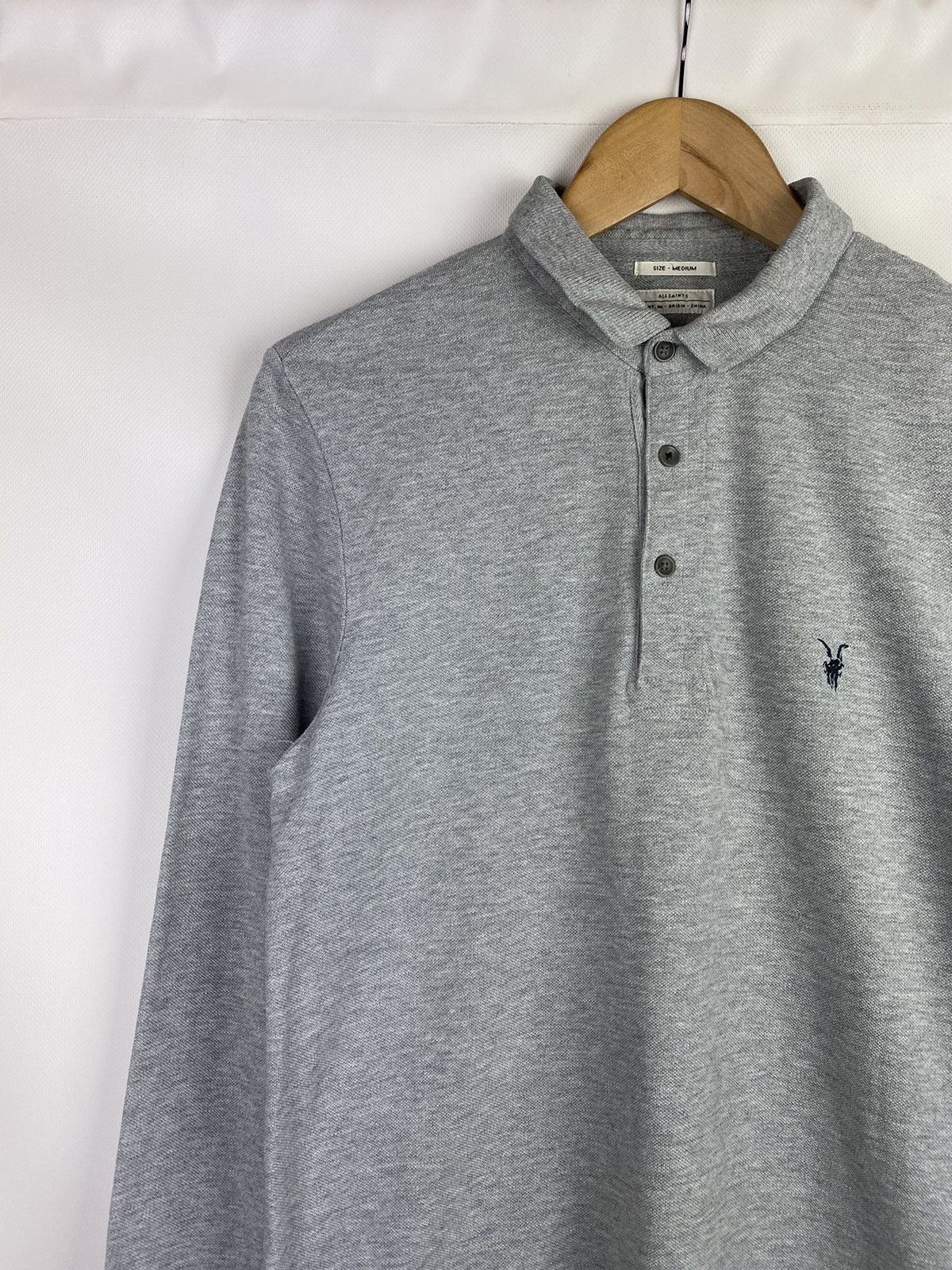 Allsaints Allsaints Sandringham Long Sleeve Men’s Polo Shirt Size M Size US M / EU 48-50 / 2 - 4 Thumbnail