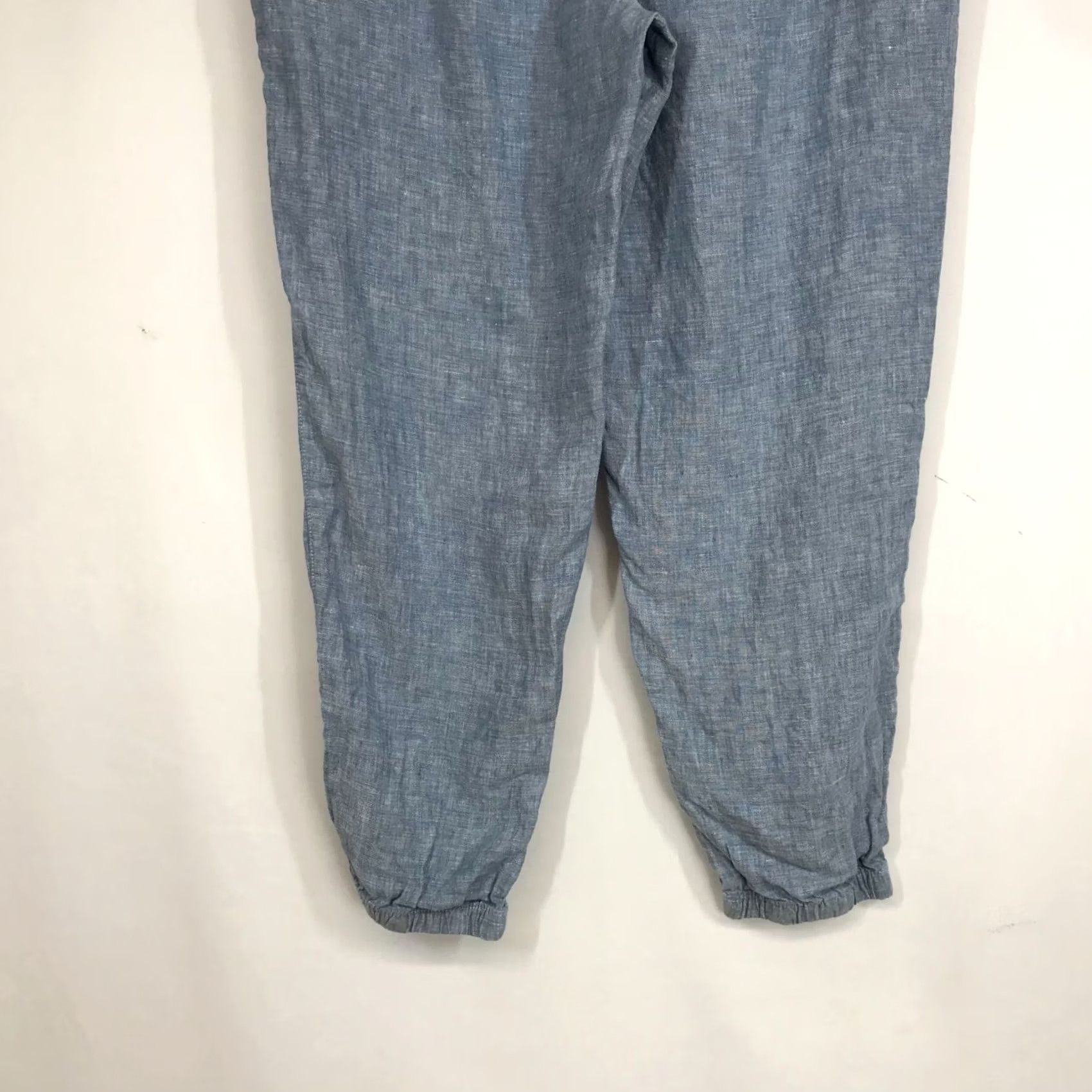 Athleta Athleta Women's 14 Blue Linen Jogger Pant Drawstring Waist Size 36" / US 14 / IT 50 - 6 Thumbnail