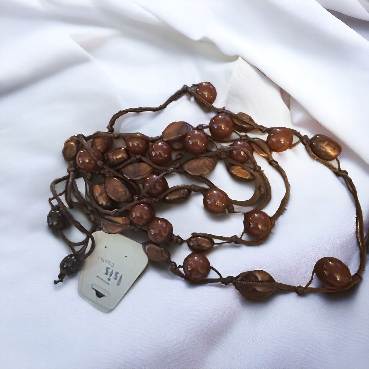 Other Isis long polished bead station cord necklace Size ONE SIZE - 2 Thumbnail