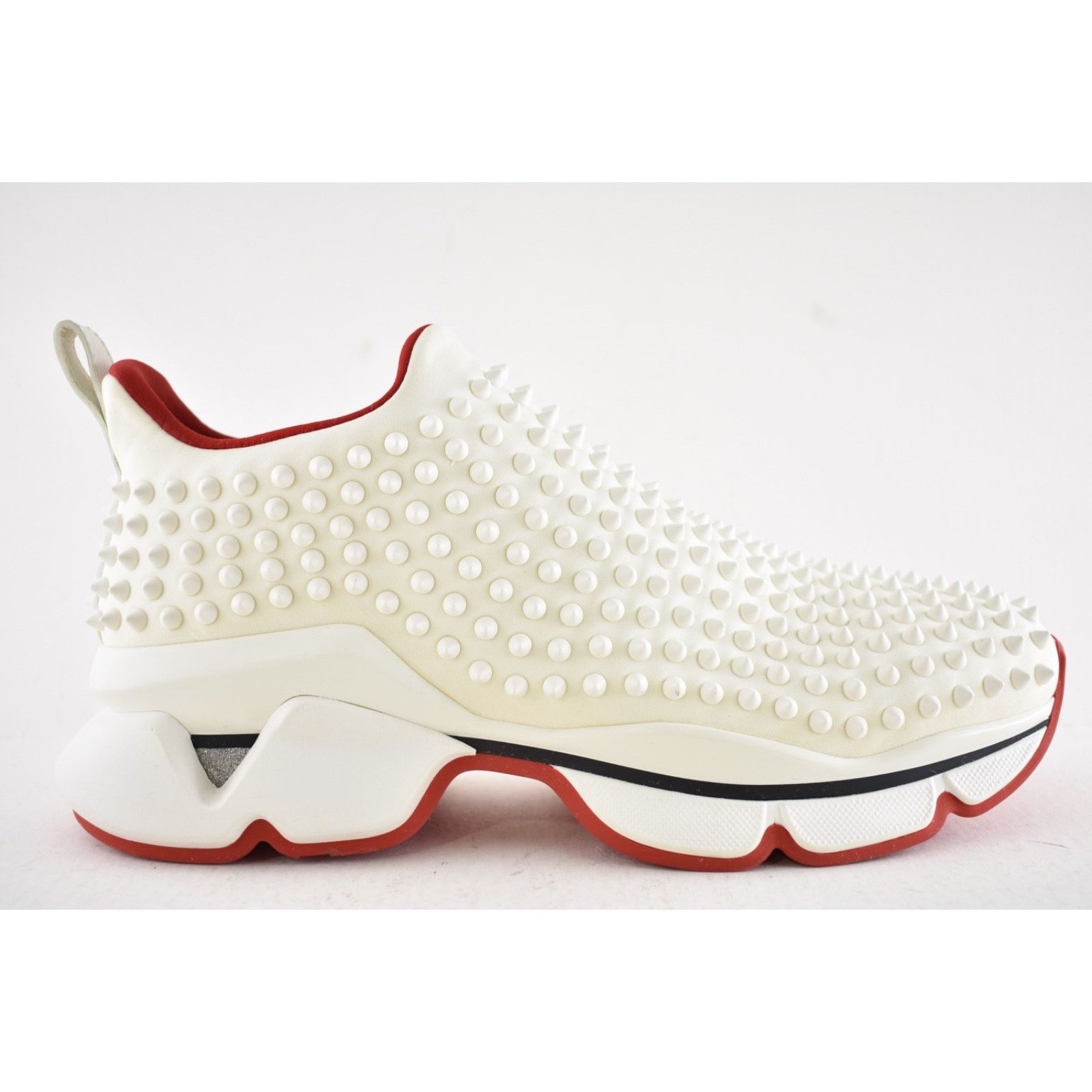 Christian Louboutin Christian Louboutin Mens Spike Sock 30 Neoprene White Low Size US 11 / EU 44 - 2 Thumbnail
