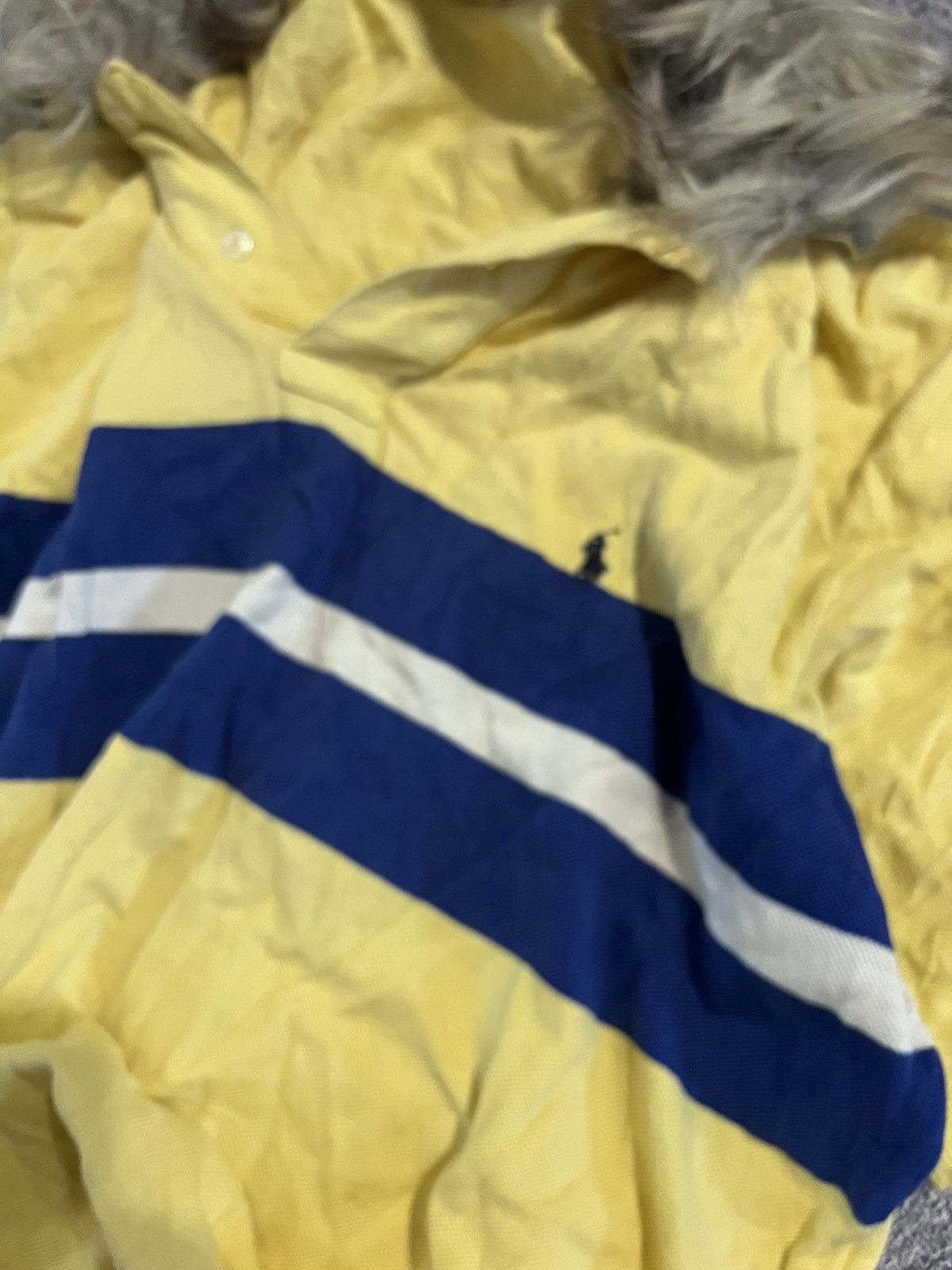 Polo Ralph Lauren CRAZY Vintage Yellow Y2K Polo Ralph Lauren With Fur L Size US L / EU 52-54 / 3 - 8 Thumbnail