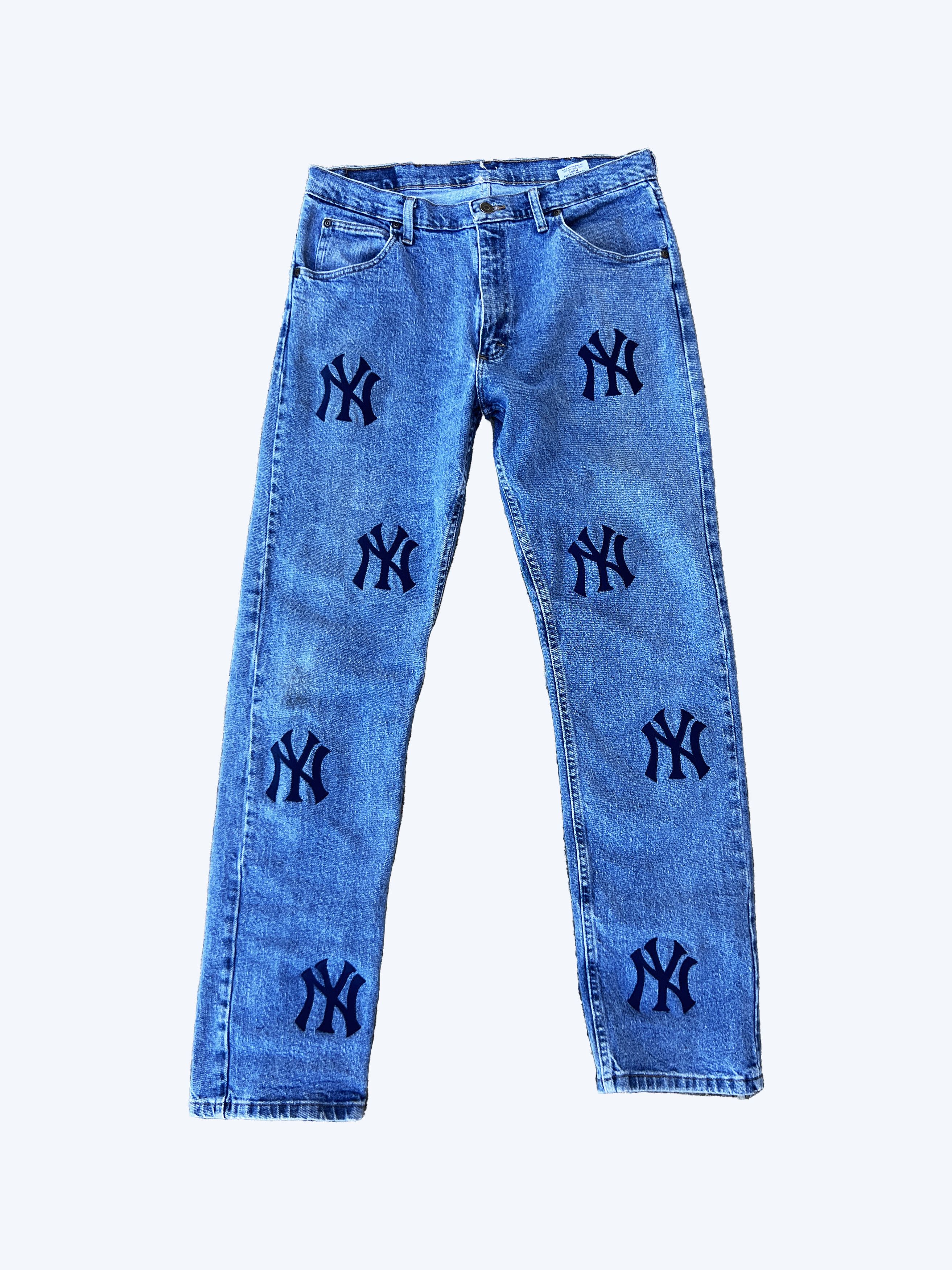 NY New York Denim Jeans Embroidered
