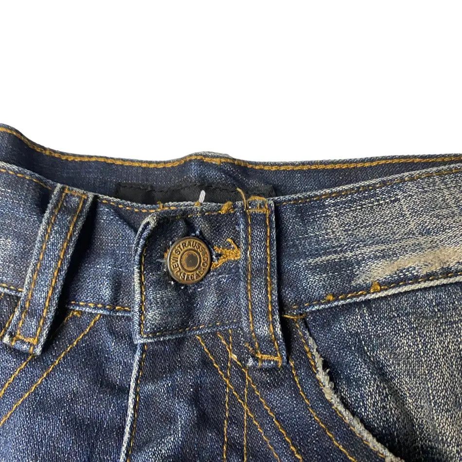 Japanese Brand Saxlanter Flared Jeans Washed Straigh Cut Size US 30 / EU 46 - 4 Thumbnail