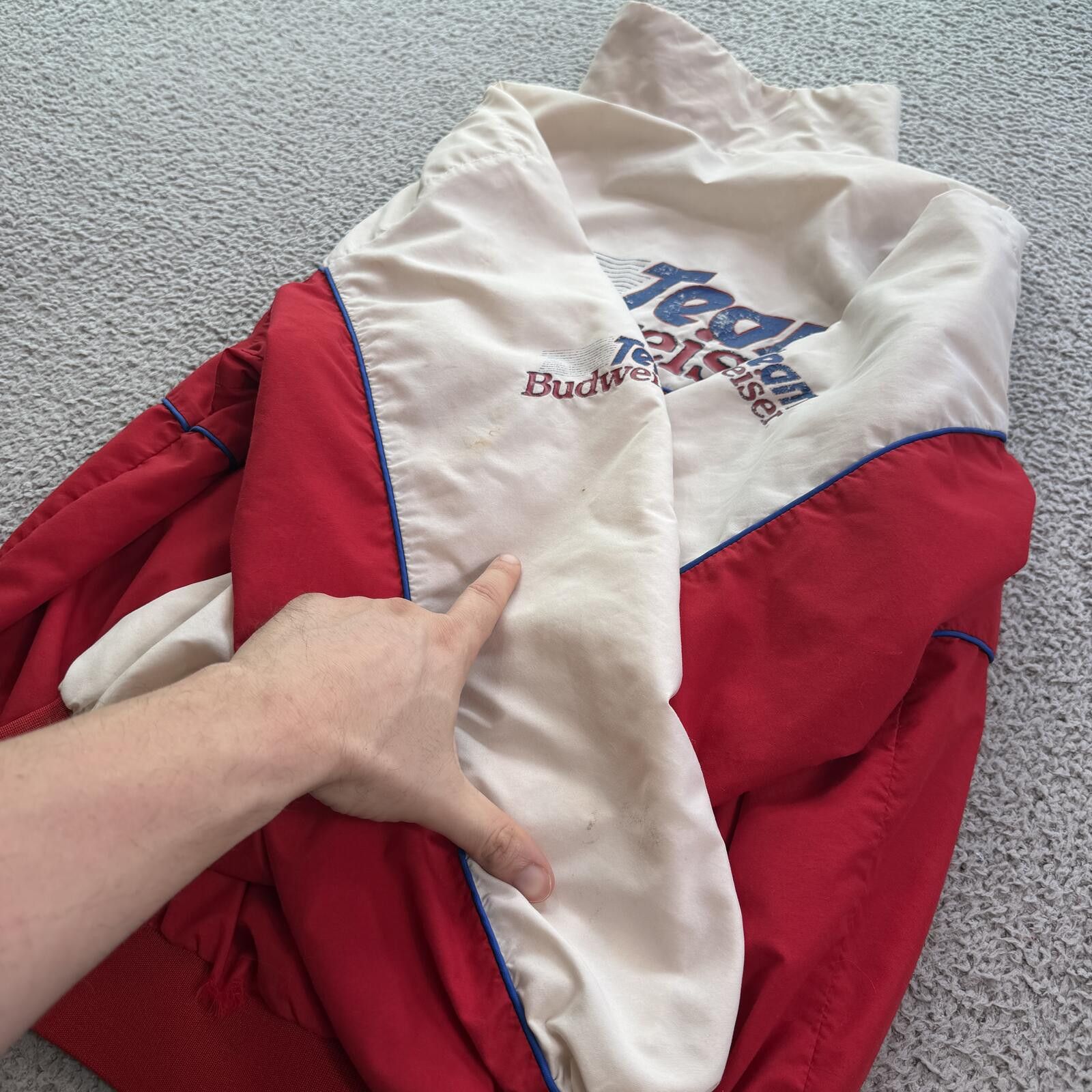 Other Vintage 90s Team Budweiser Racing Jacket Made In USA Bomber Size US L / EU 52-54 / 3 - 9 Thumbnail