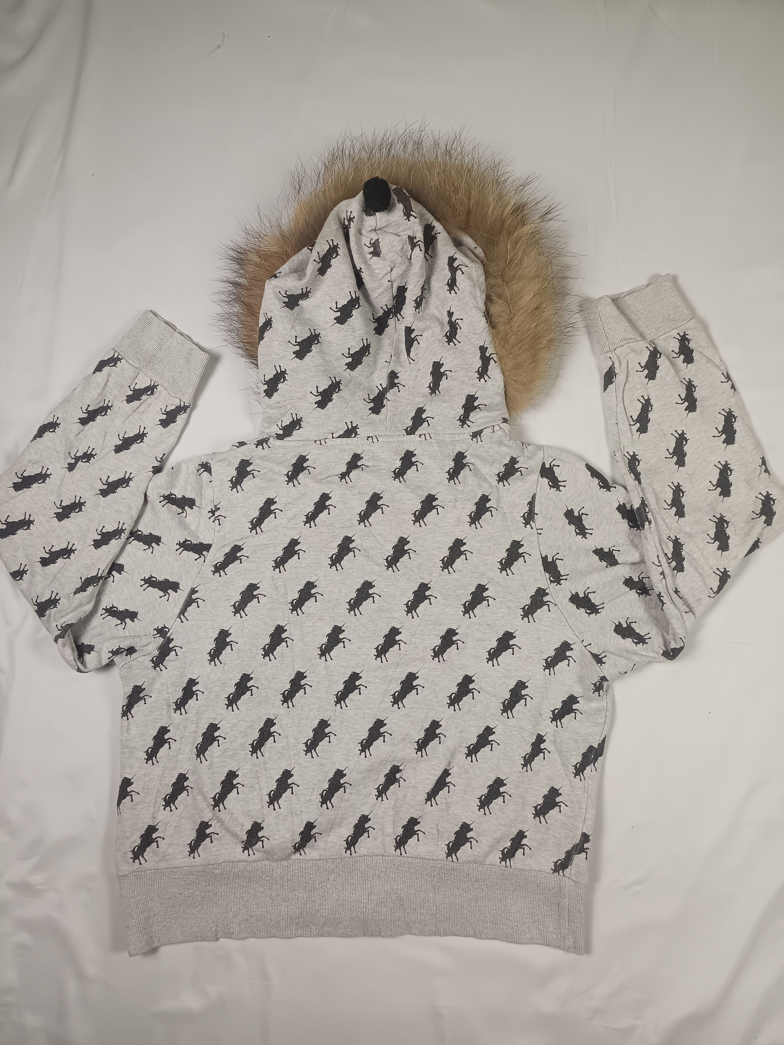 Japanese Brand Rodeo Crowns Fur Zip Hoodie Long Sleeve Size US L / EU 52-54 / 3 - 8 Thumbnail