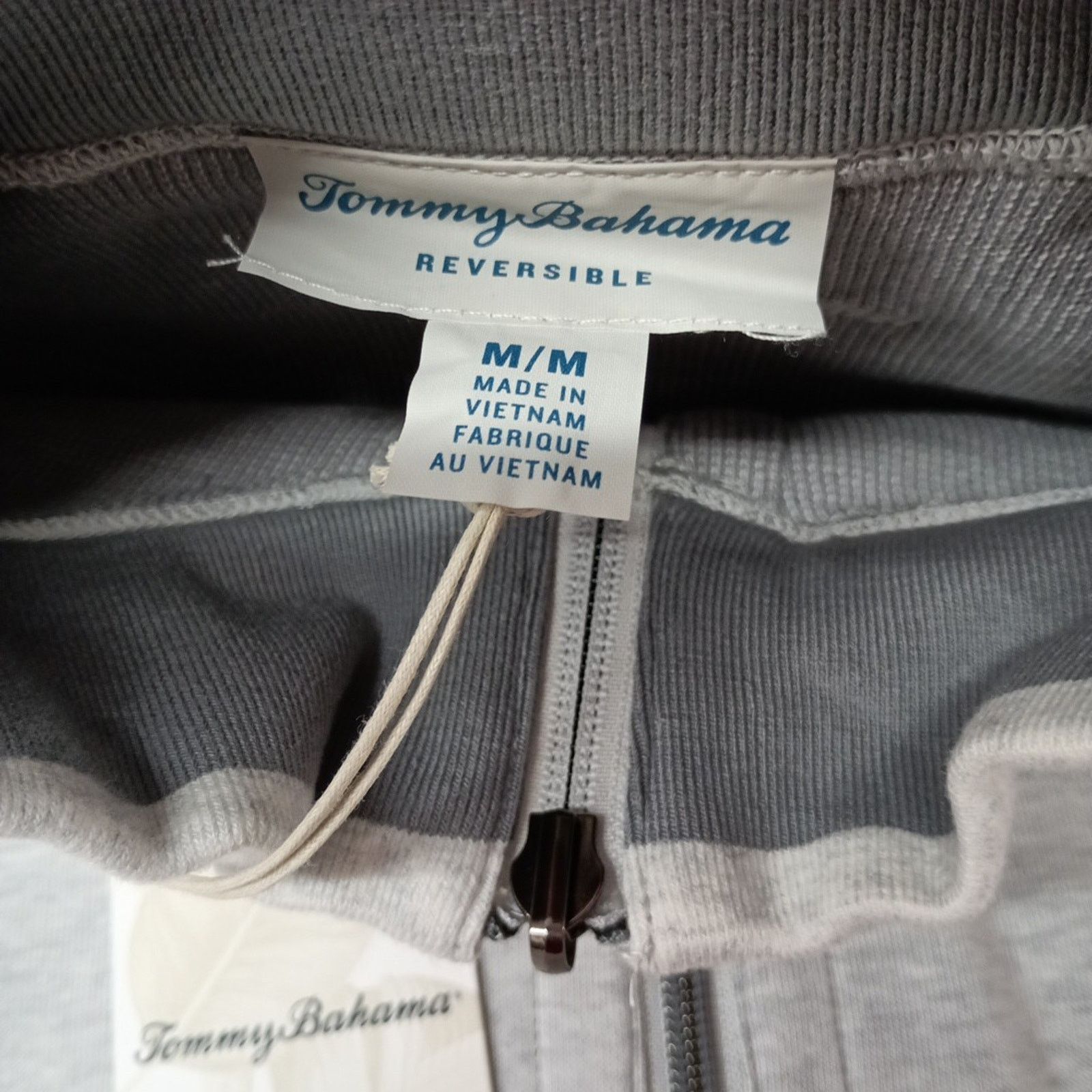Tommy Bahama Tommy Bahama Reversible Gray Pullover 1/4 Zip Men's Size M Size US M / EU 48-50 / 2 - 4 Thumbnail