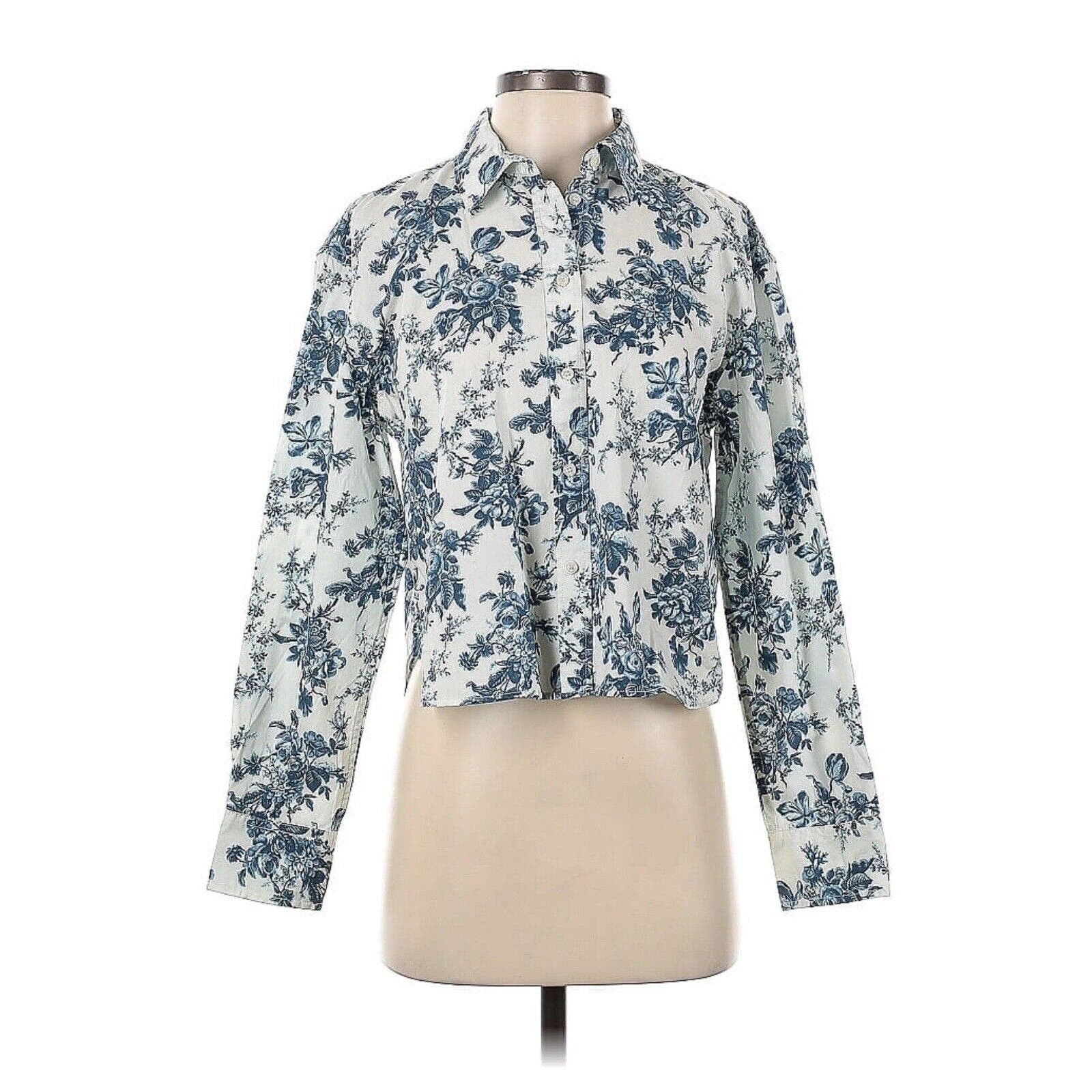 LoveShackFancy Love Shack Fancy x Gap Womens Floral Cropped Button Down ...