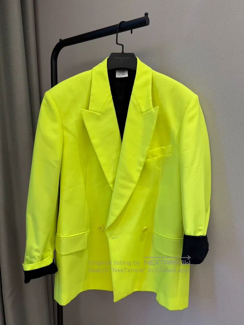Vetements Vetements Neon Yellow Women's Blazer Size XS / US 0-2 / IT 36-38 - 1 Thumbnail