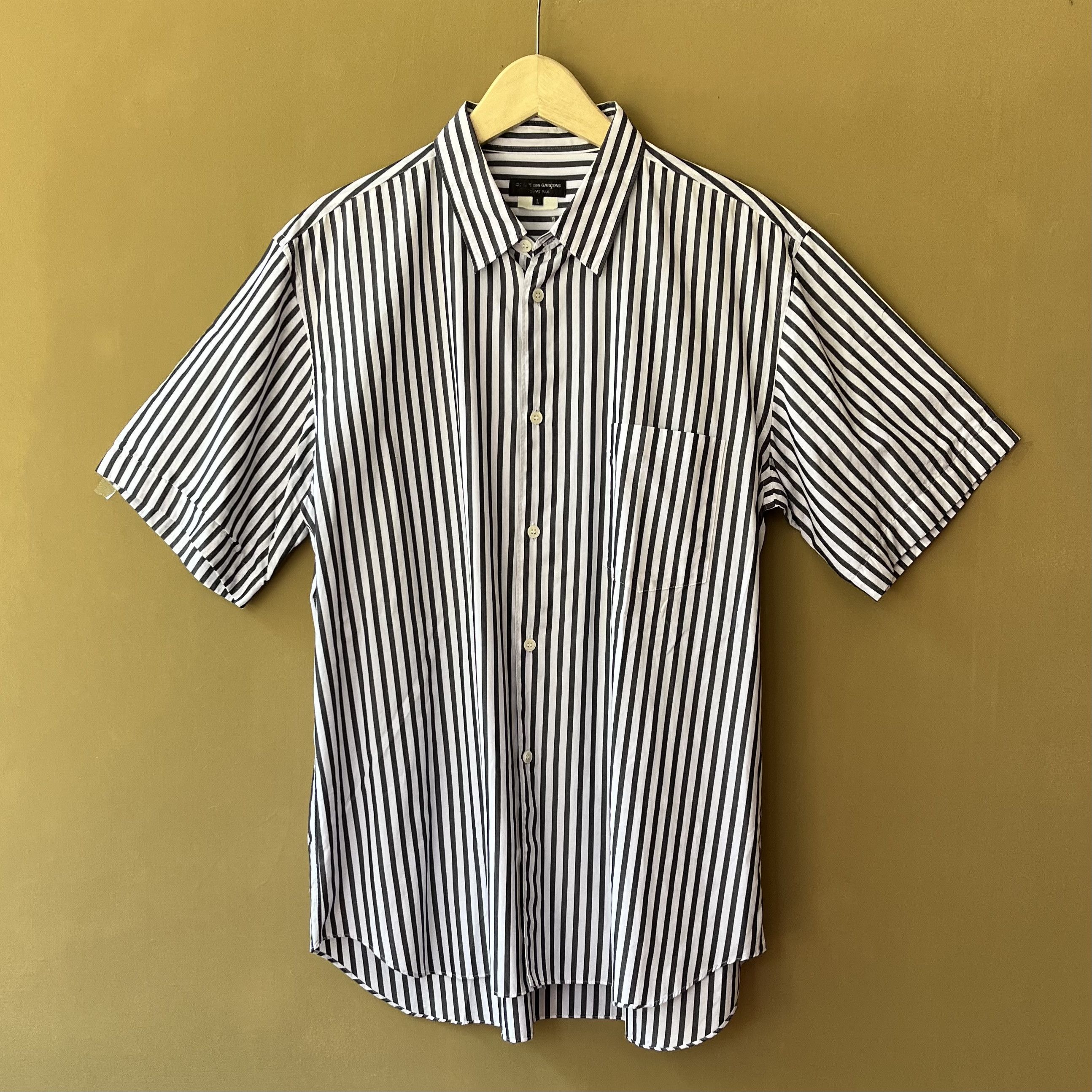 image of Ss09 Comme Des Garcons Homme Plus Striped Shirt, Men's (Size Large)