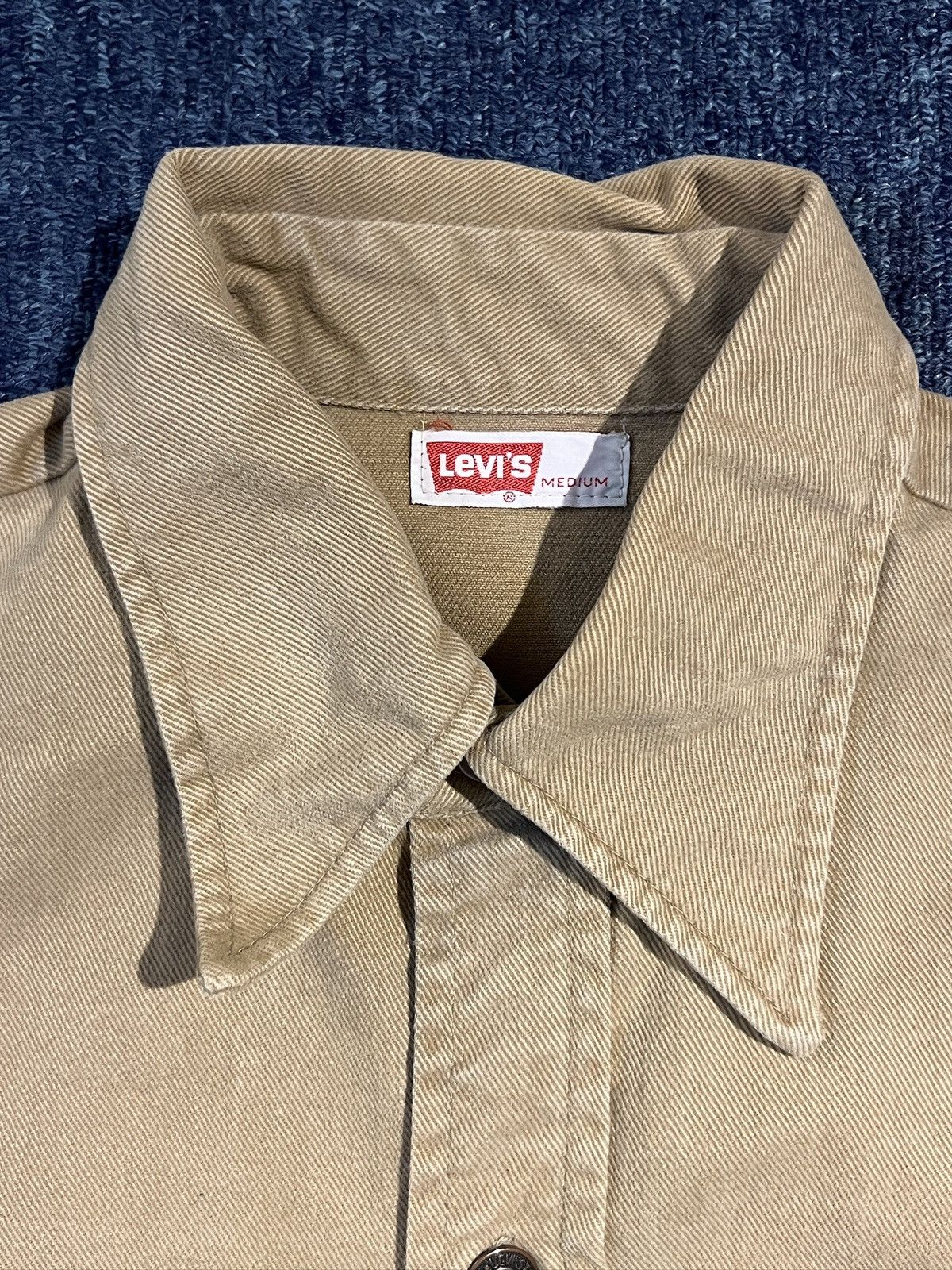 Levi's Vintage 80s Levis Western Twill Shirt Jacket Size US M / EU 48-50 / 2 - 3 Thumbnail