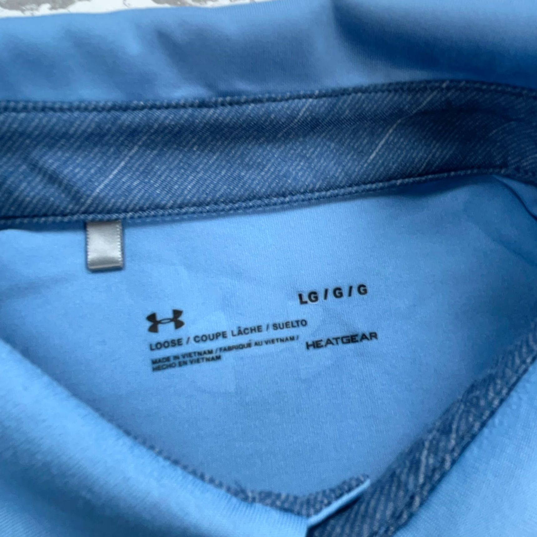 Under Armour Under Armour Polo Shirt Men L Blue Black Loose Golf Tennis Performance HeatGear Size US L / EU 52-54 / 3 - 4 Thumbnail