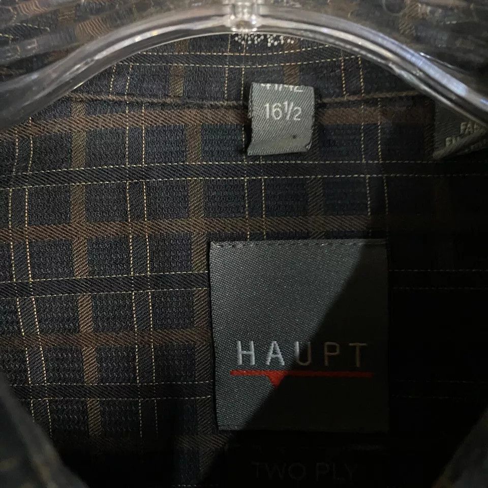 Haupt Haupt Dress Shirt Men's Large 41/42 16 Long Sleeve Cotton Size US L / EU 52-54 / 3 - 2 Thumbnail
