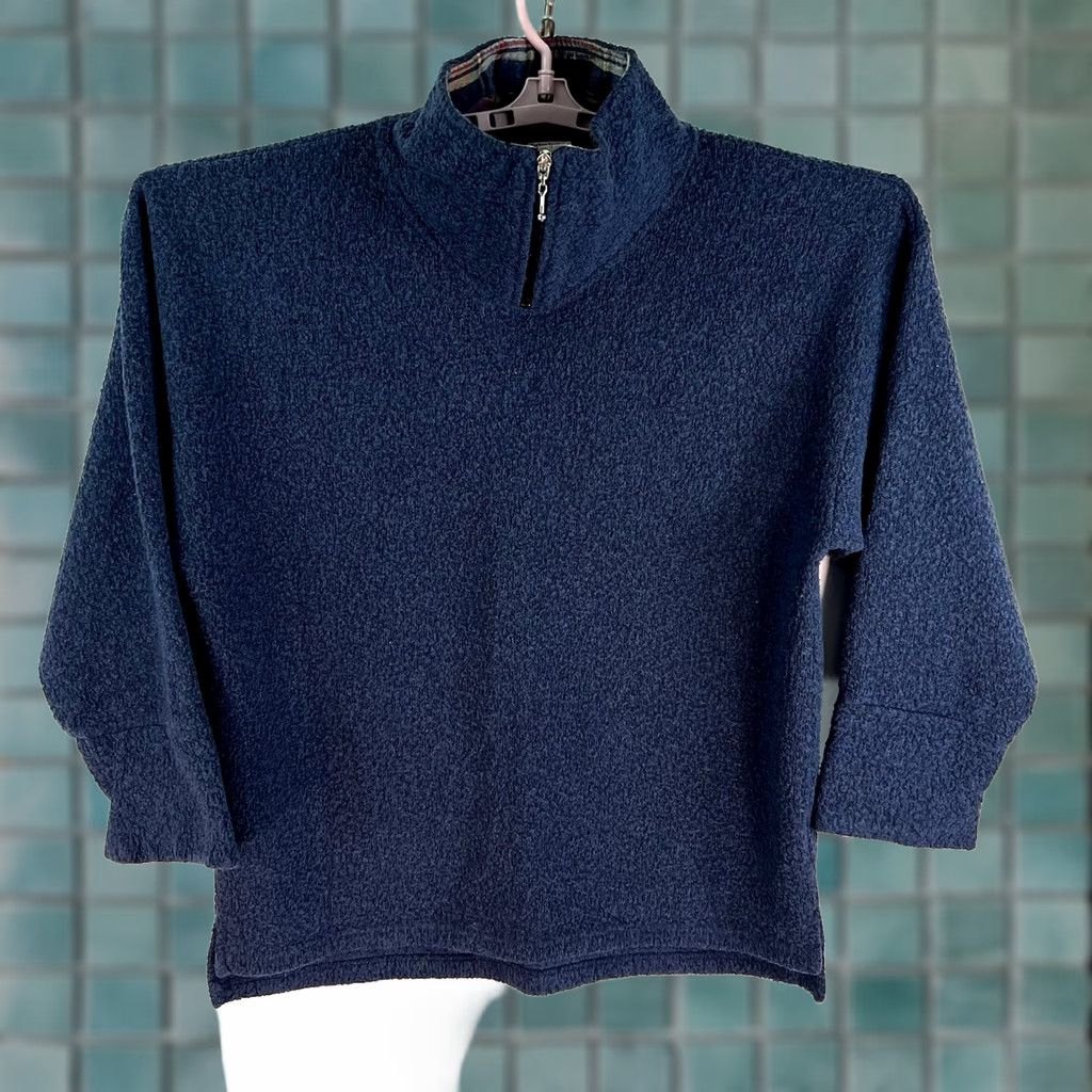 Vintage GOTKEYS Burley Textured 1/4 Zip Pullover Sweatshirt Mens XL Blue USA Vintage Size US XL / EU 56 / 4 - 1 Thumbnail