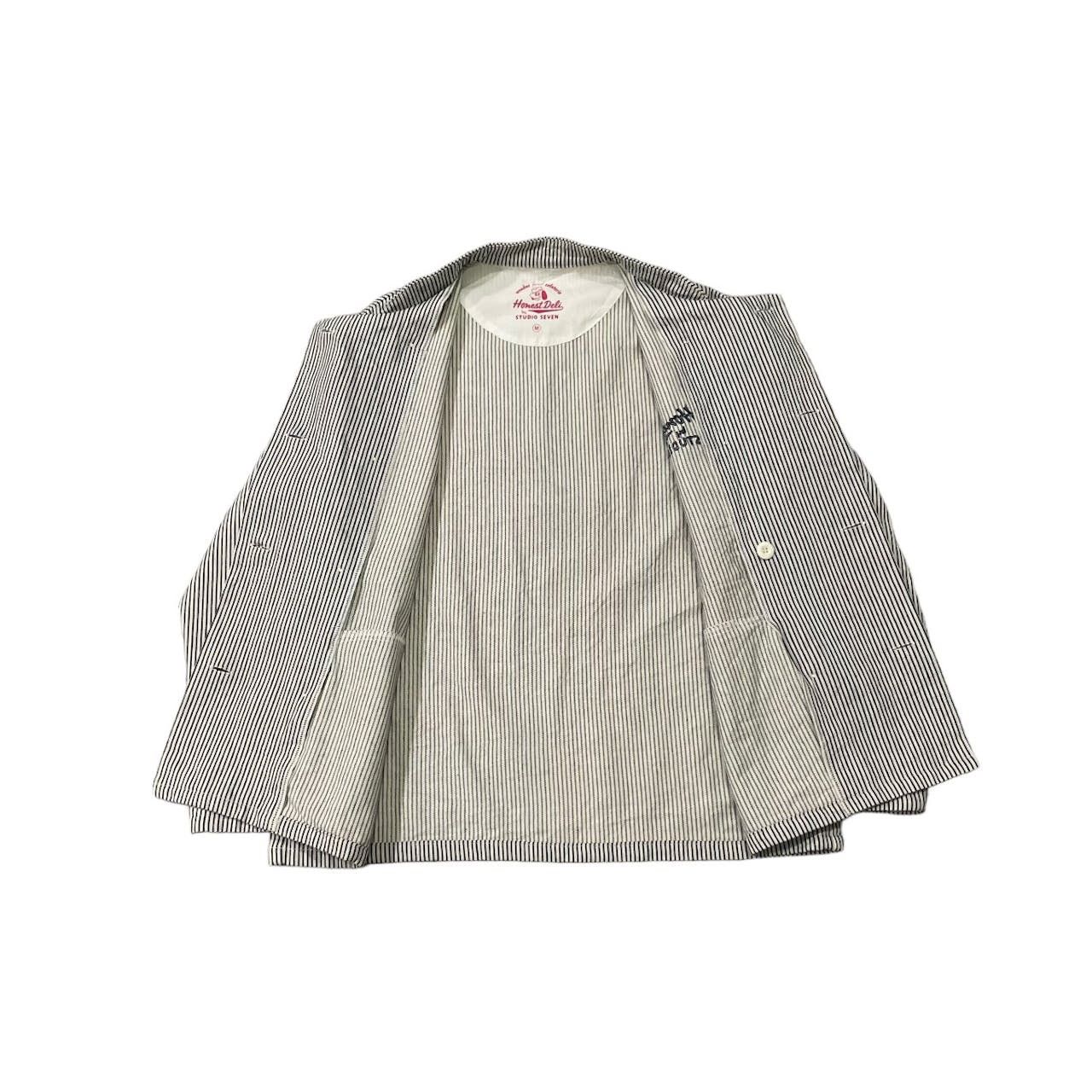 Japanese Brand × Studio Seven 💥STUDIO SEVEN HONEST DELI HICKORY BUTTON JACKET Size US XL / EU 56 / 4 - 12 Thumbnail