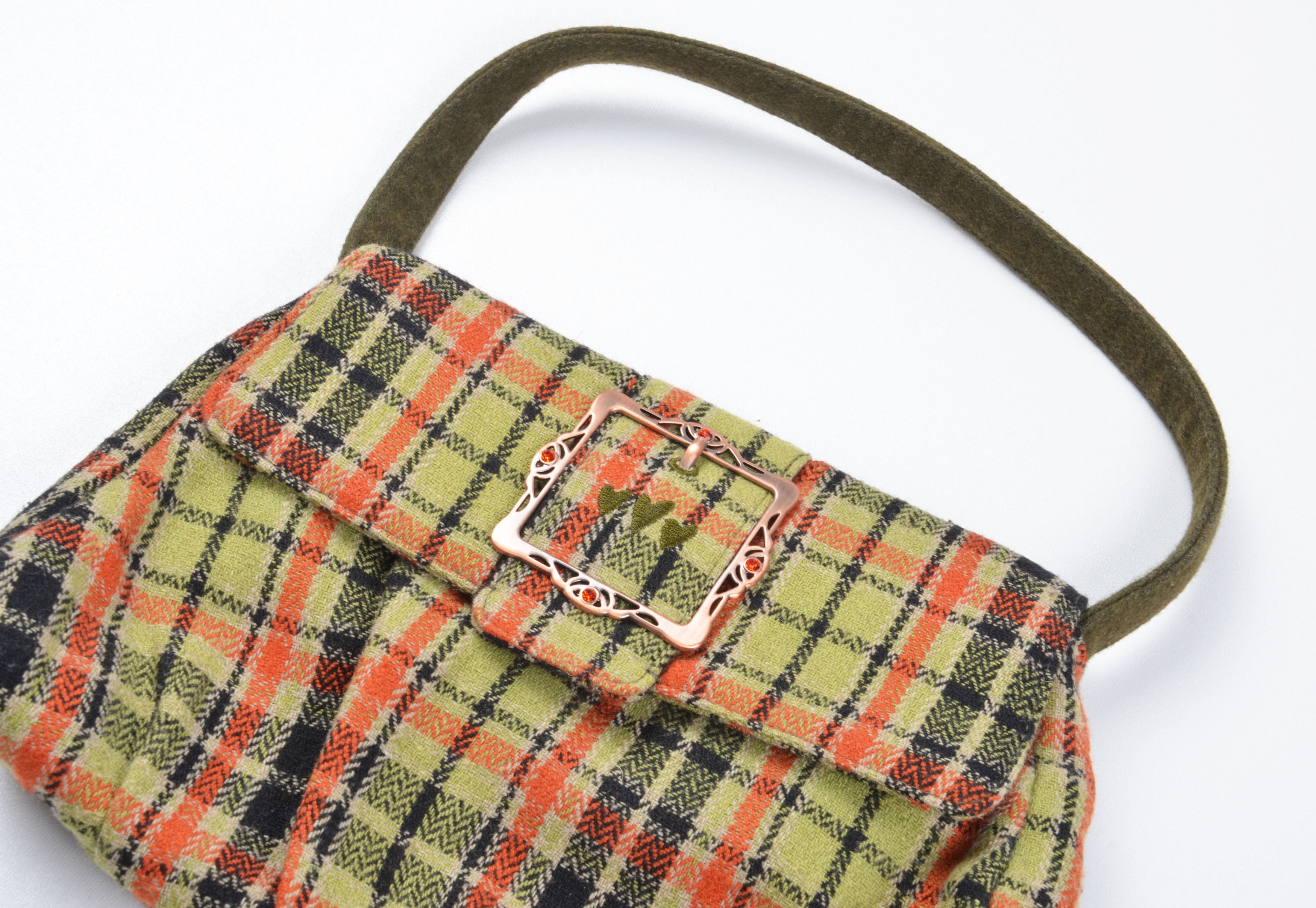 Other Per Una Y2K Tartan Plaid Mini Wool Top Handle Clasp Handbag Size ONE SIZE - 3 Thumbnail