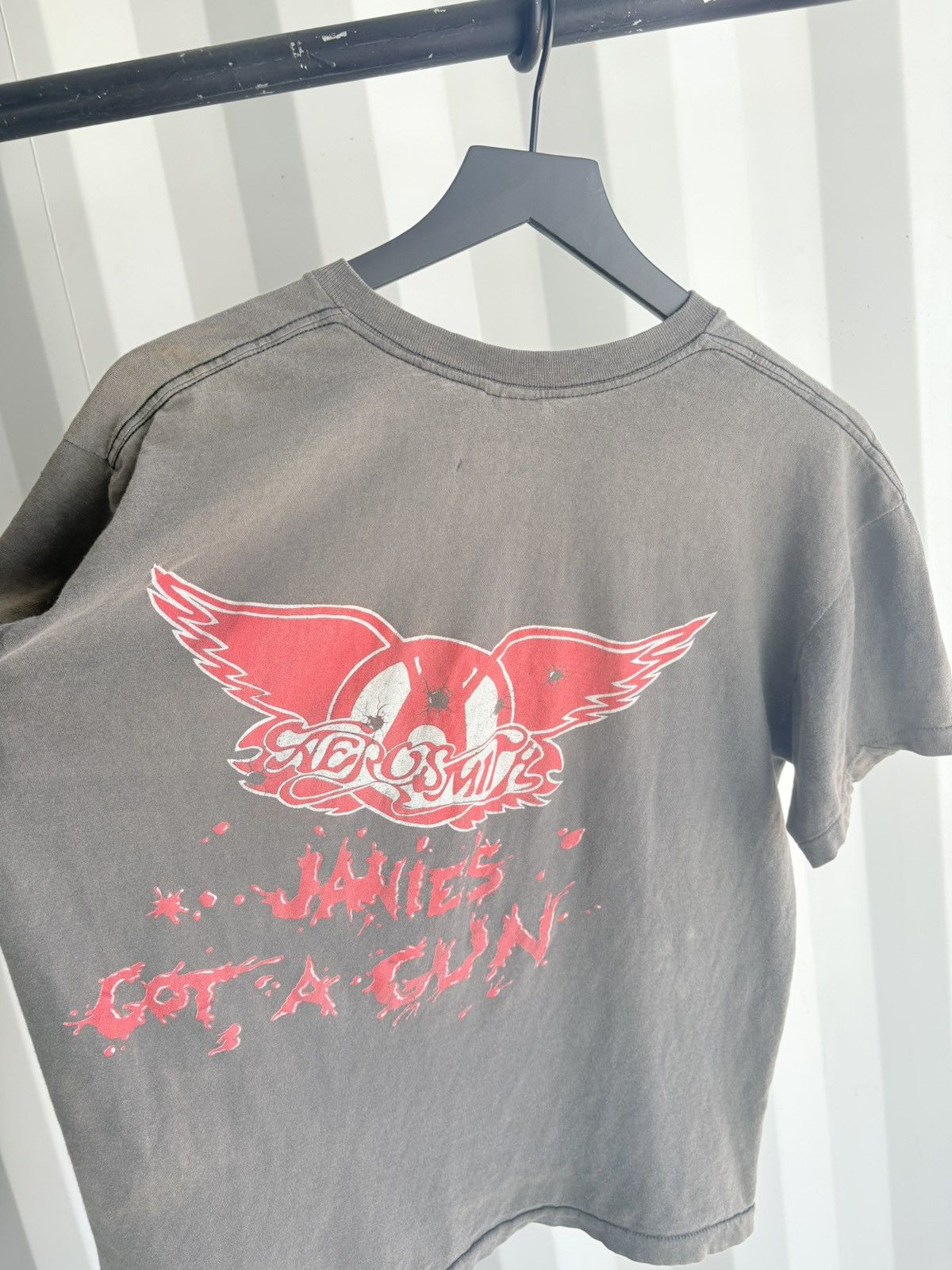 Band Tees Thrashed Aerosmith Faded Shirt Distressed Grunge Band Size US M / EU 48-50 / 2 - 5 Thumbnail