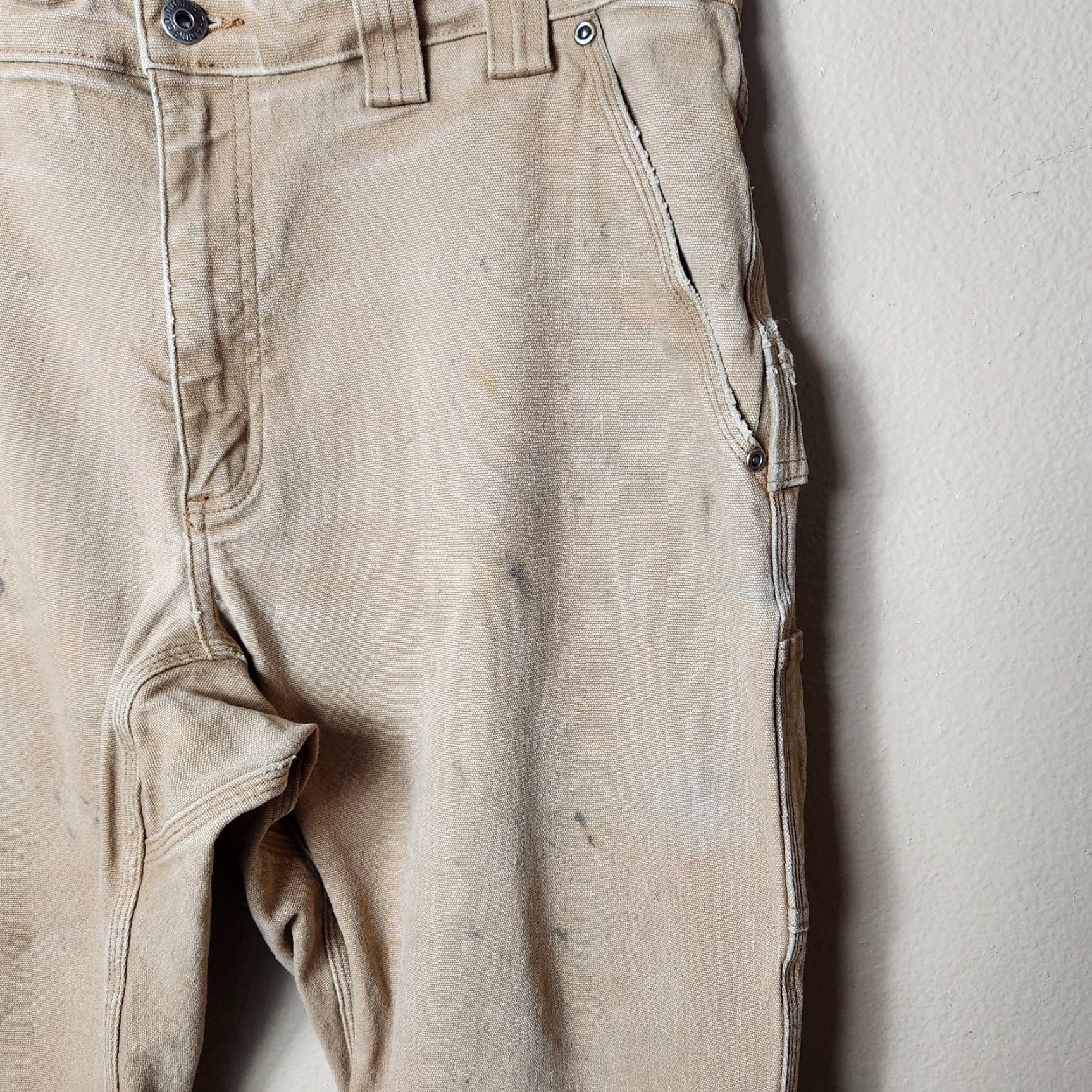 CO Duluth Duluth Trading Co Camel Burly Flex Fire Hose Carpenter Pants-Size 38x30 Camel Beige Carpenter Pants, 38x30 - Mens Size US 38 / EU 54 - 5 Thumbnail