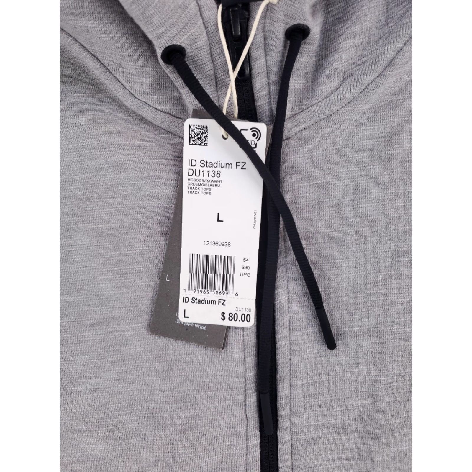 Adidas adidas ID Stadium FZ Full Zip Hoodie Gray Mens L NWT Jacket Size US L / EU 52-54 / 3 - 2 Thumbnail