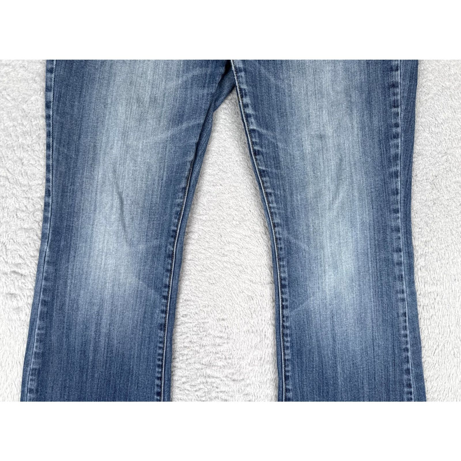 Lucky Brand Lucky Brand Sofia Boot Jeans Womens 12 Regular Bootcut Denim Medium Wash 31in Inseam Blue Embroidered Pockets Stretch 5-Pocket Size 34" / US 12 / IT 48 - 3 Thumbnail