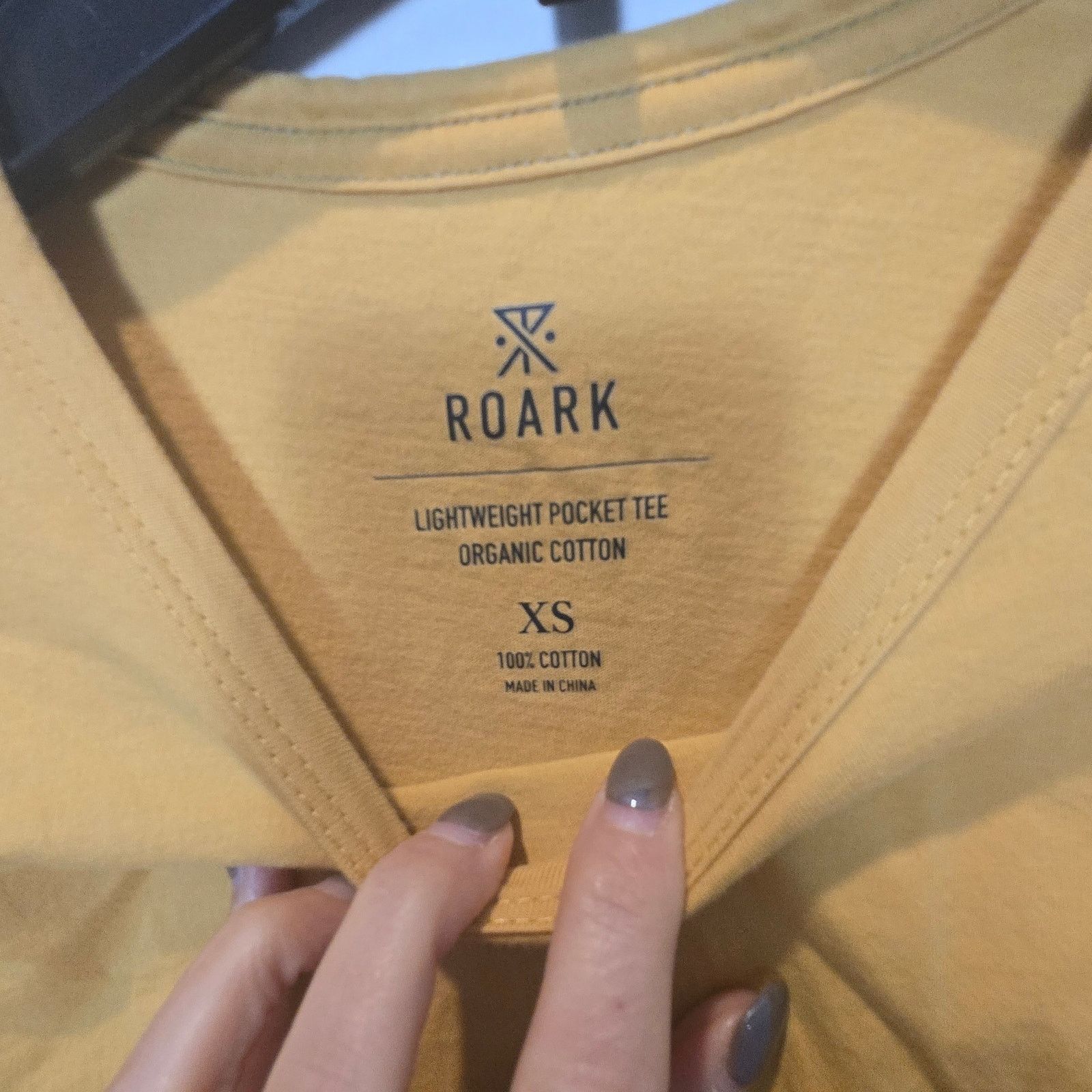 Roark Roark Lightweight pocket tee Organic XS Mustard yellow Size US XS / EU 42 / 0 - 4 Thumbnail