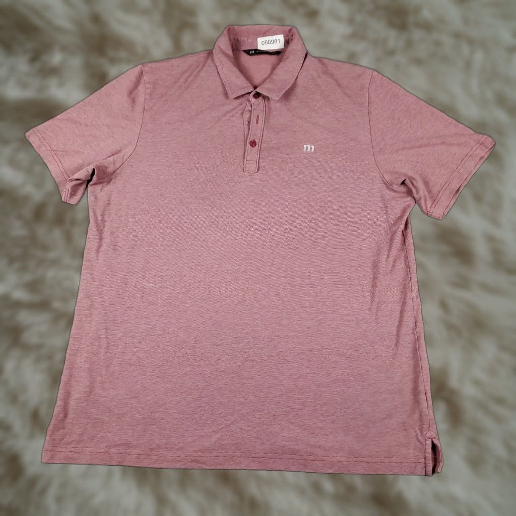 TravisMathew Travis Mathew Polo Shirt Mens XL Red Casual Short Sleeve Activewear Size US XL / EU 56 / 4 - 1 Thumbnail