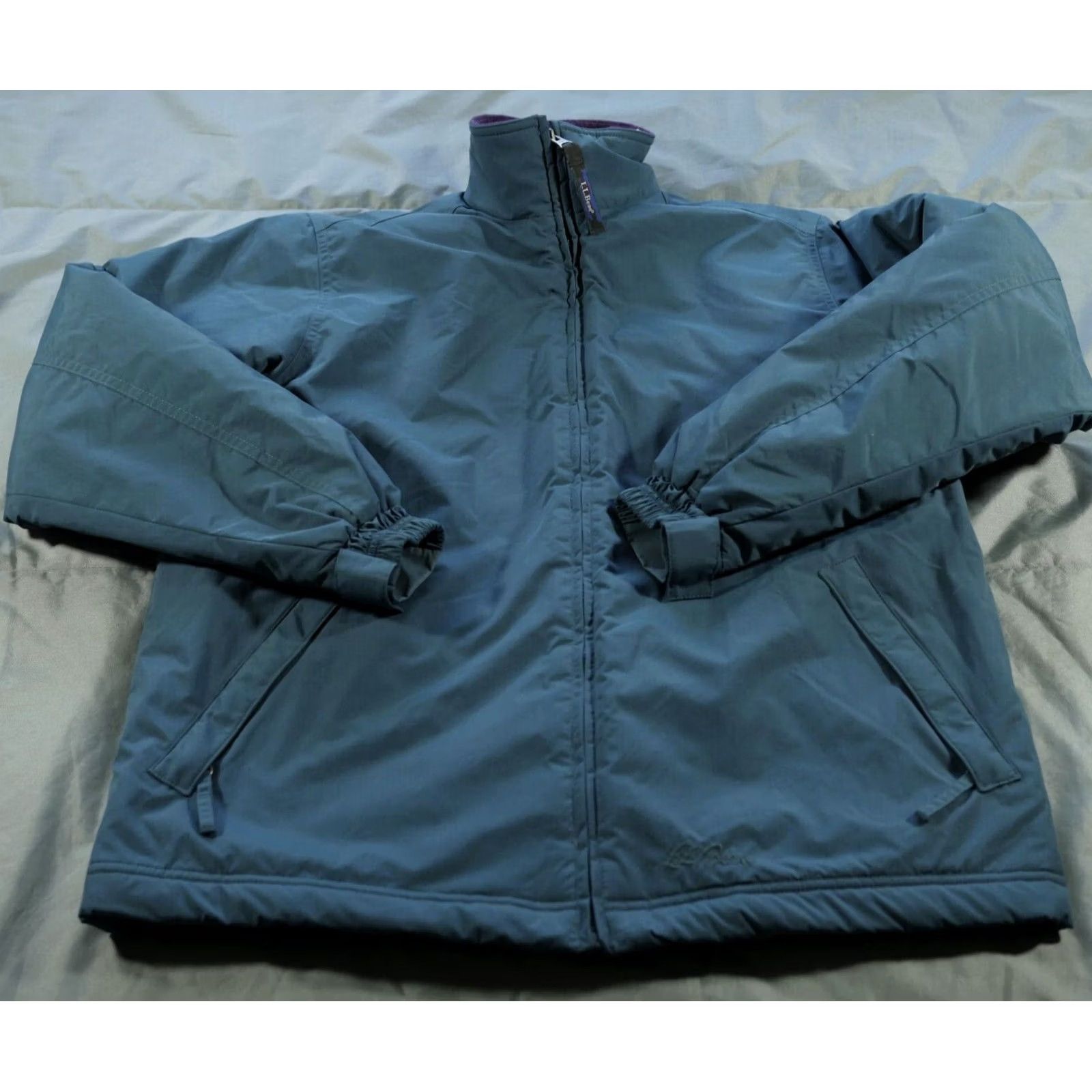 Vintage VINTAGE LL Bean Jacket Womens Small Blue Green Fleece Lined Zip Winter Outdoor Jacket Mens? Size S / US 4 / IT 40 - 2 Thumbnail