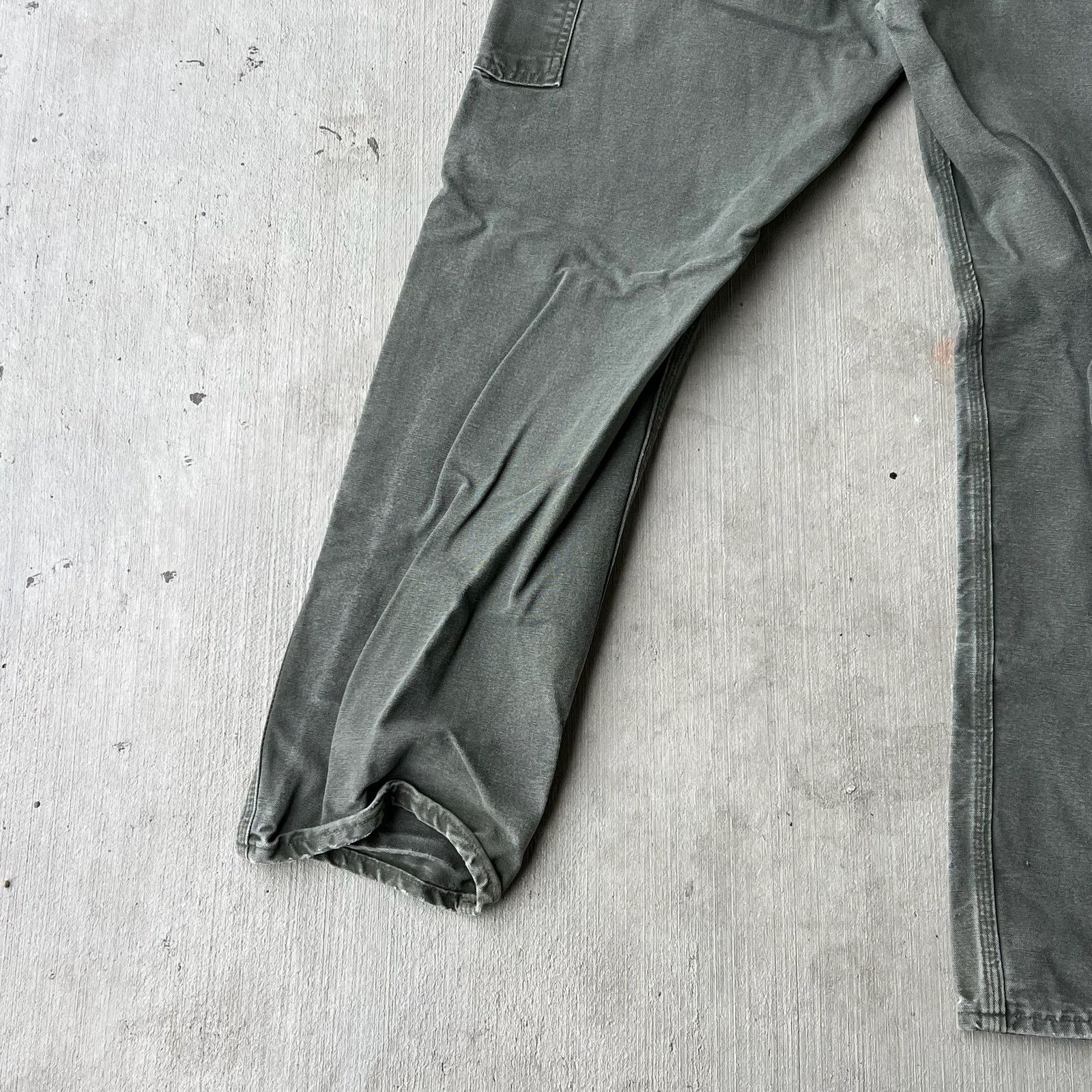 Carhartt × Vintage Carhartt faded MOS green double knee work carpenter pants Size US 31 - 9 Thumbnail